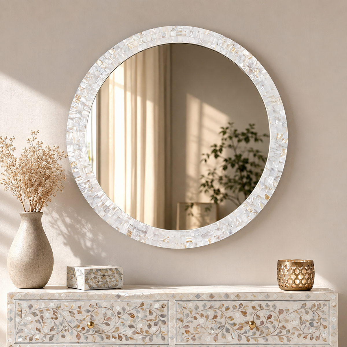 Paul Mother of Pearl Inlay Mirror