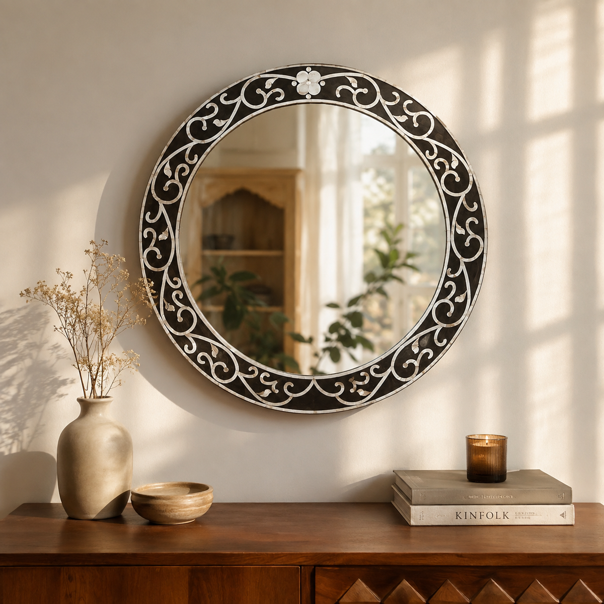 Hina Mother of Pearl Inlay Mirror