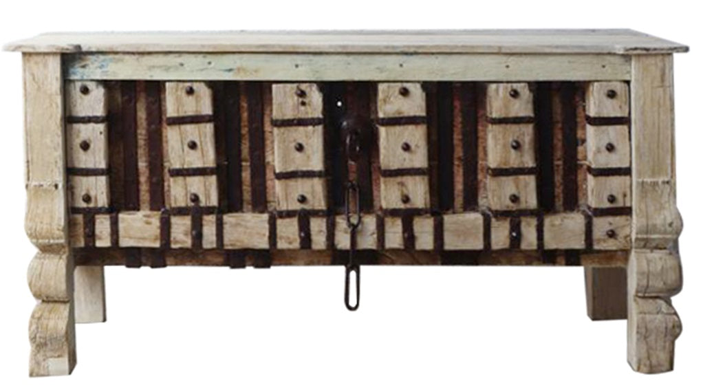 Saina Hand Carved Wooden Console Table