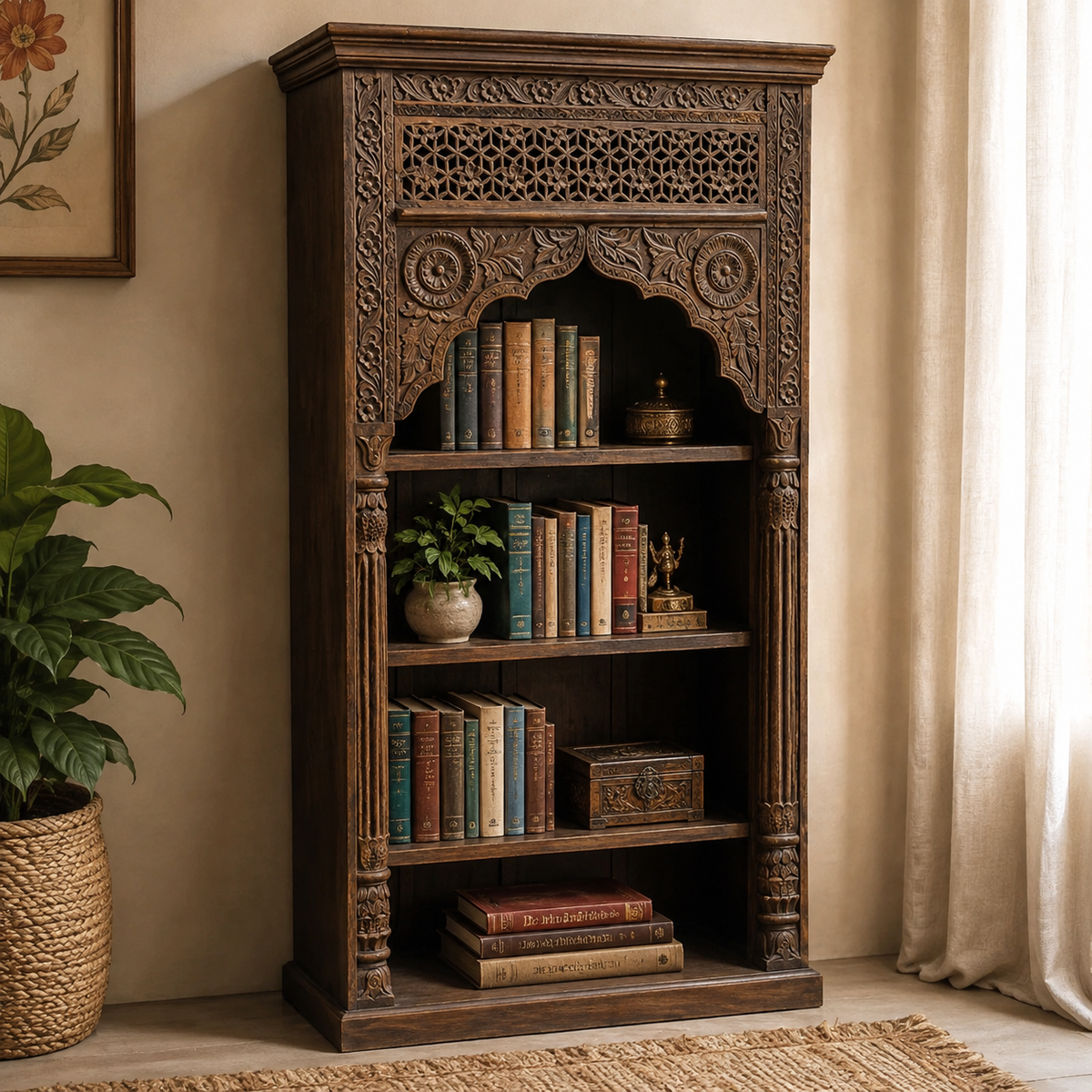 Edi Carved Bookshelf