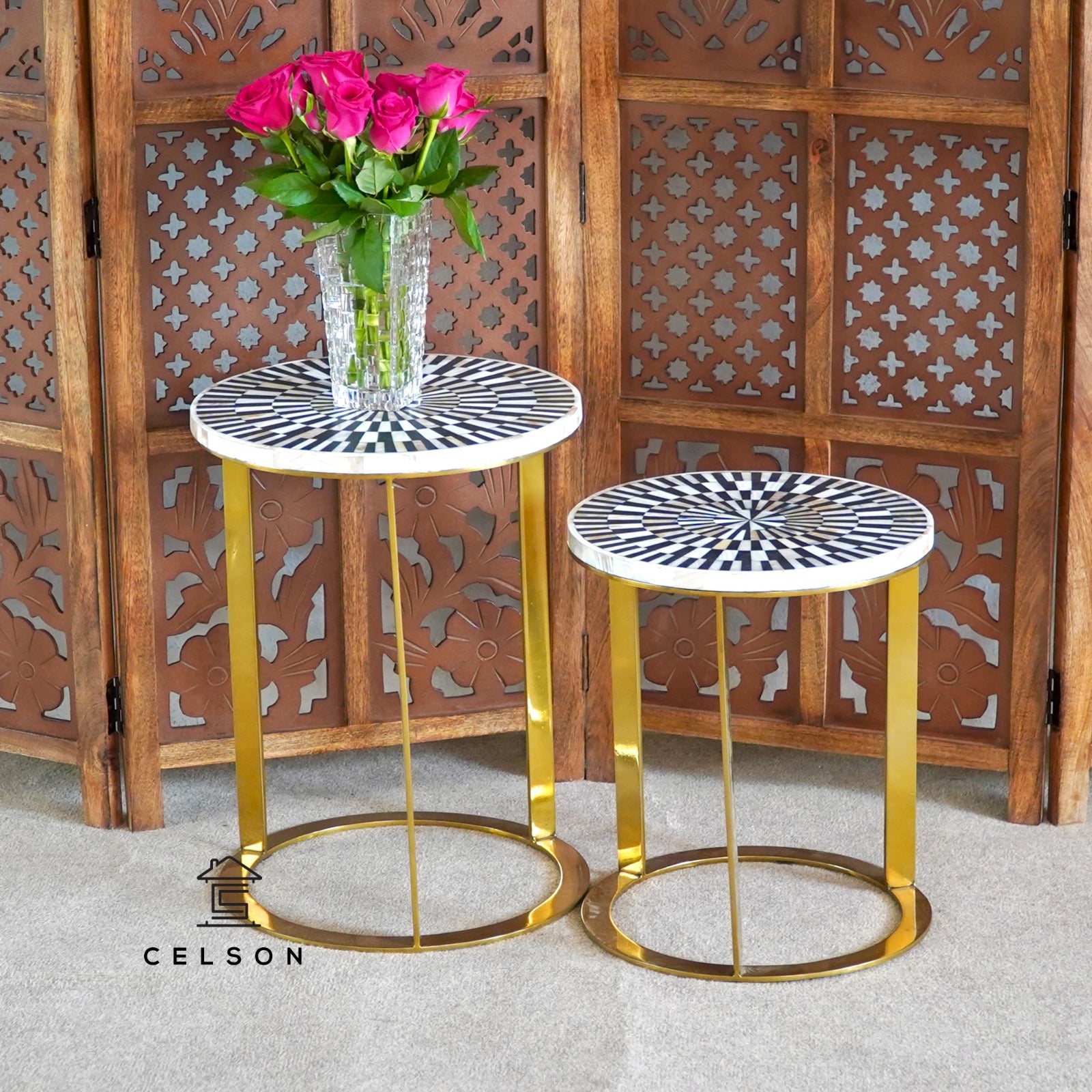 Jack Mother of Pearl Inlay Side Table