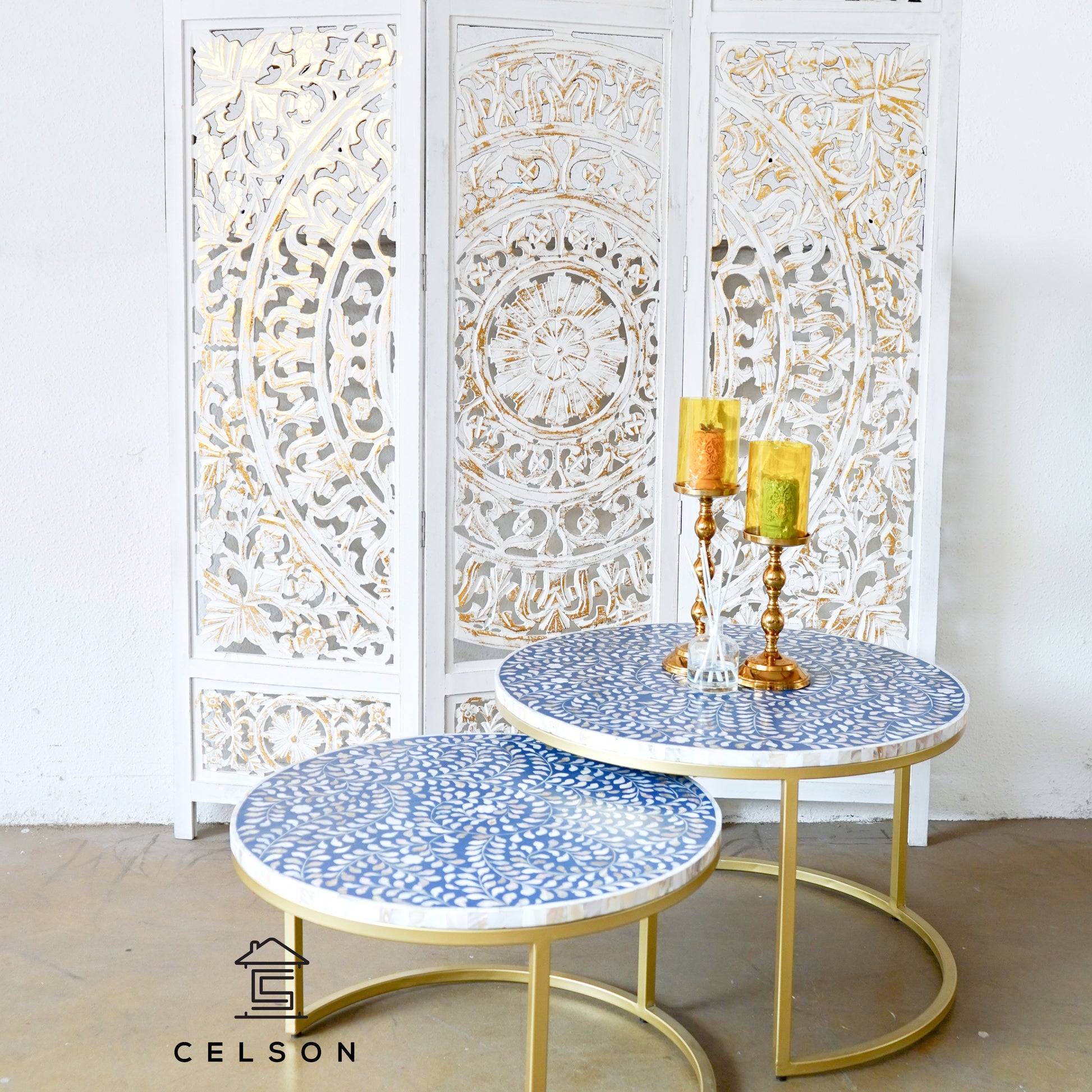 Nia Mother of Pearl Inlay Coffee Table