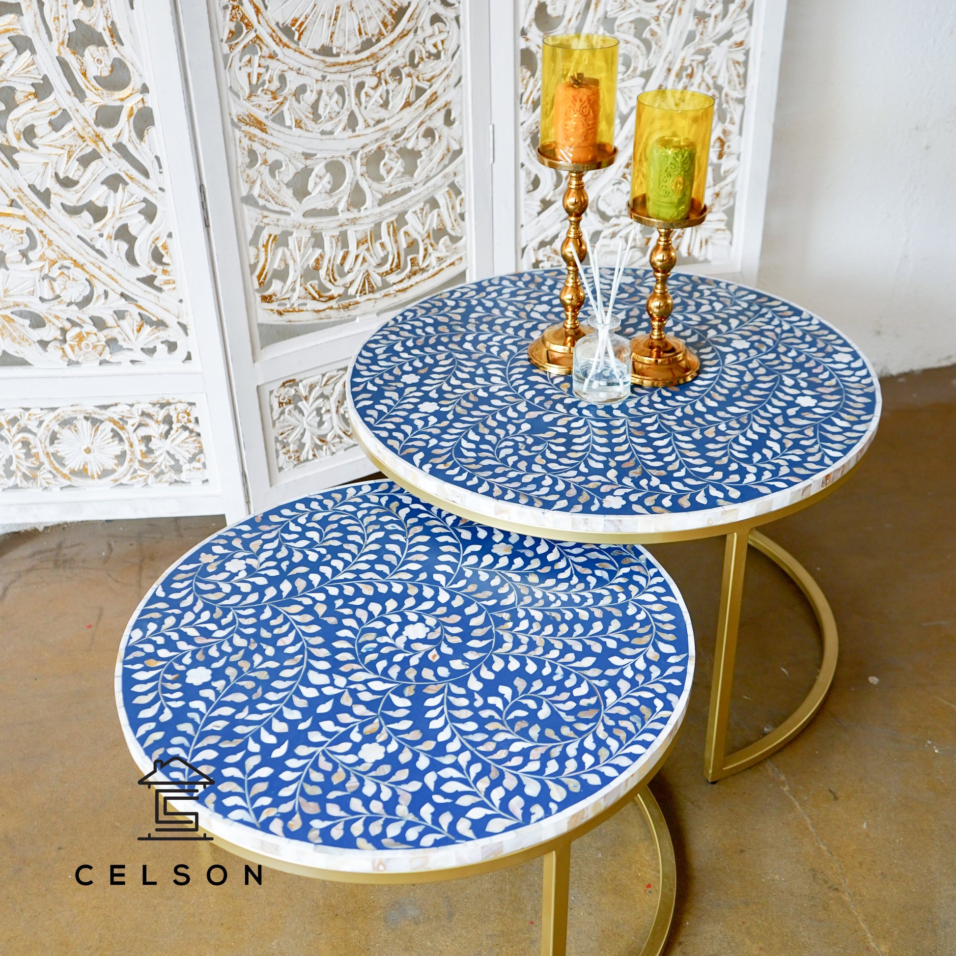 Nia Mother of Pearl Inlay Coffee Table