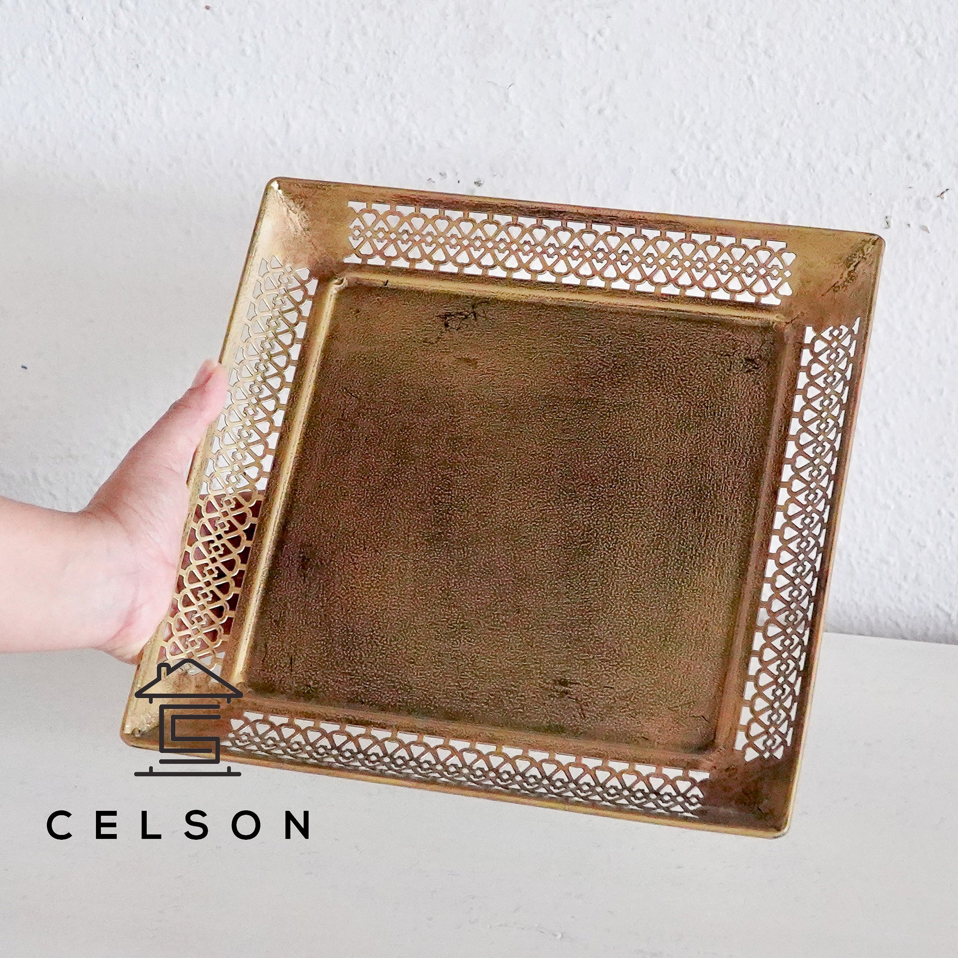 Ember Brass Finish Tray