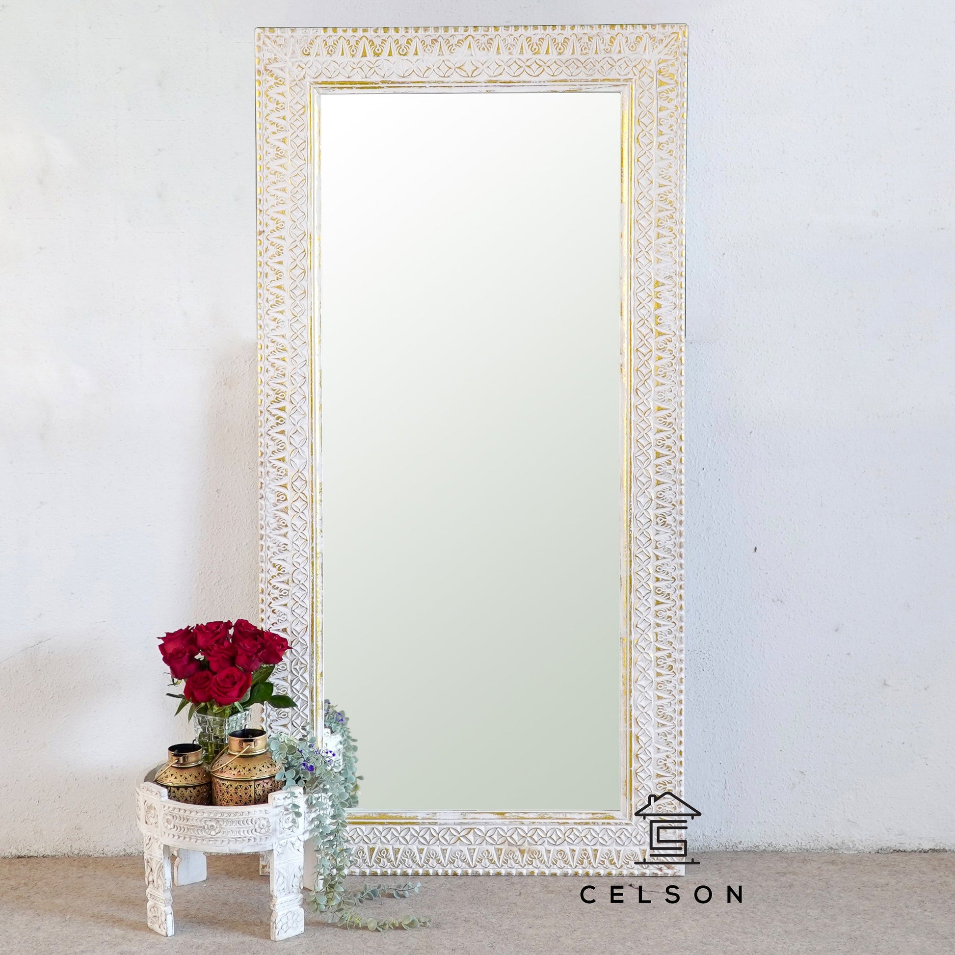 Ruvi Indian White & Gold Mirror