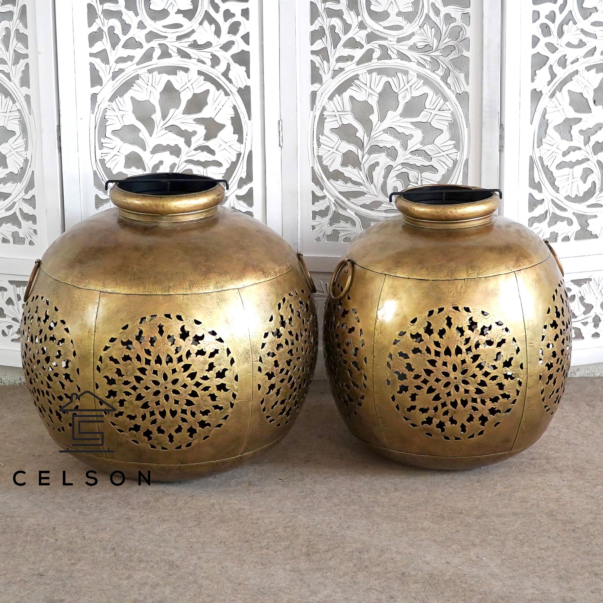 Elise Brass Finish Lantern