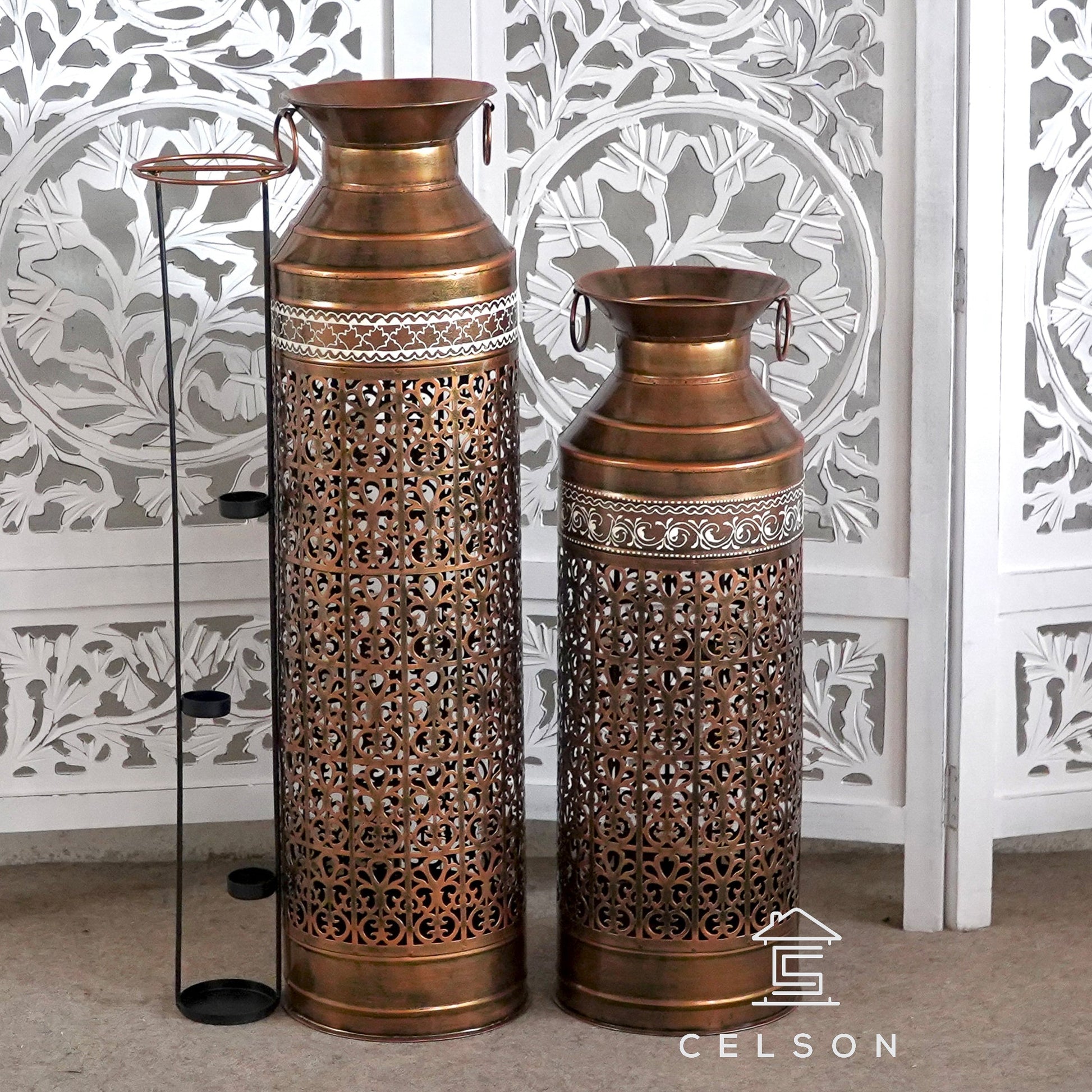 Celine Antique Copper Lantern