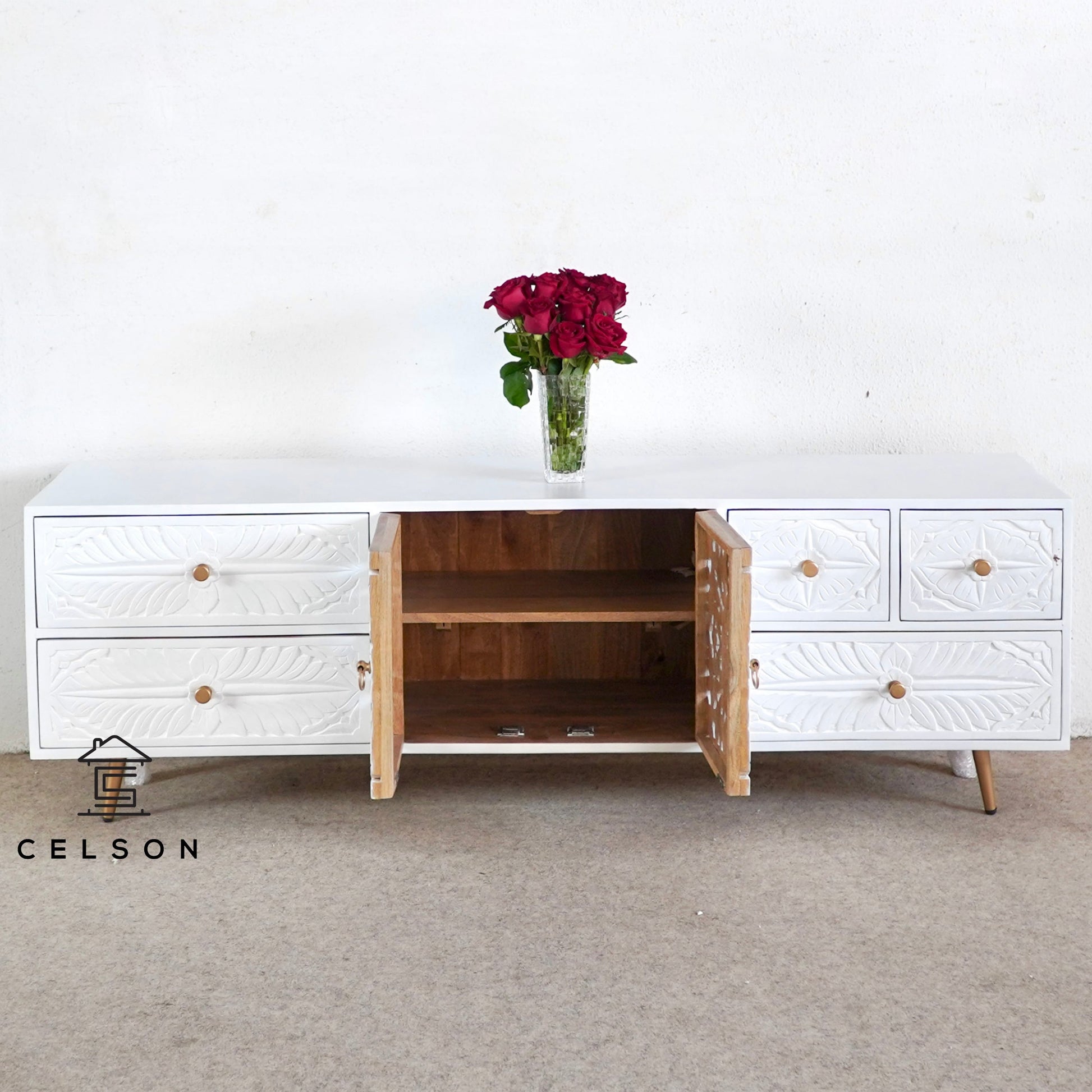 Snella Hand Carved TV Console