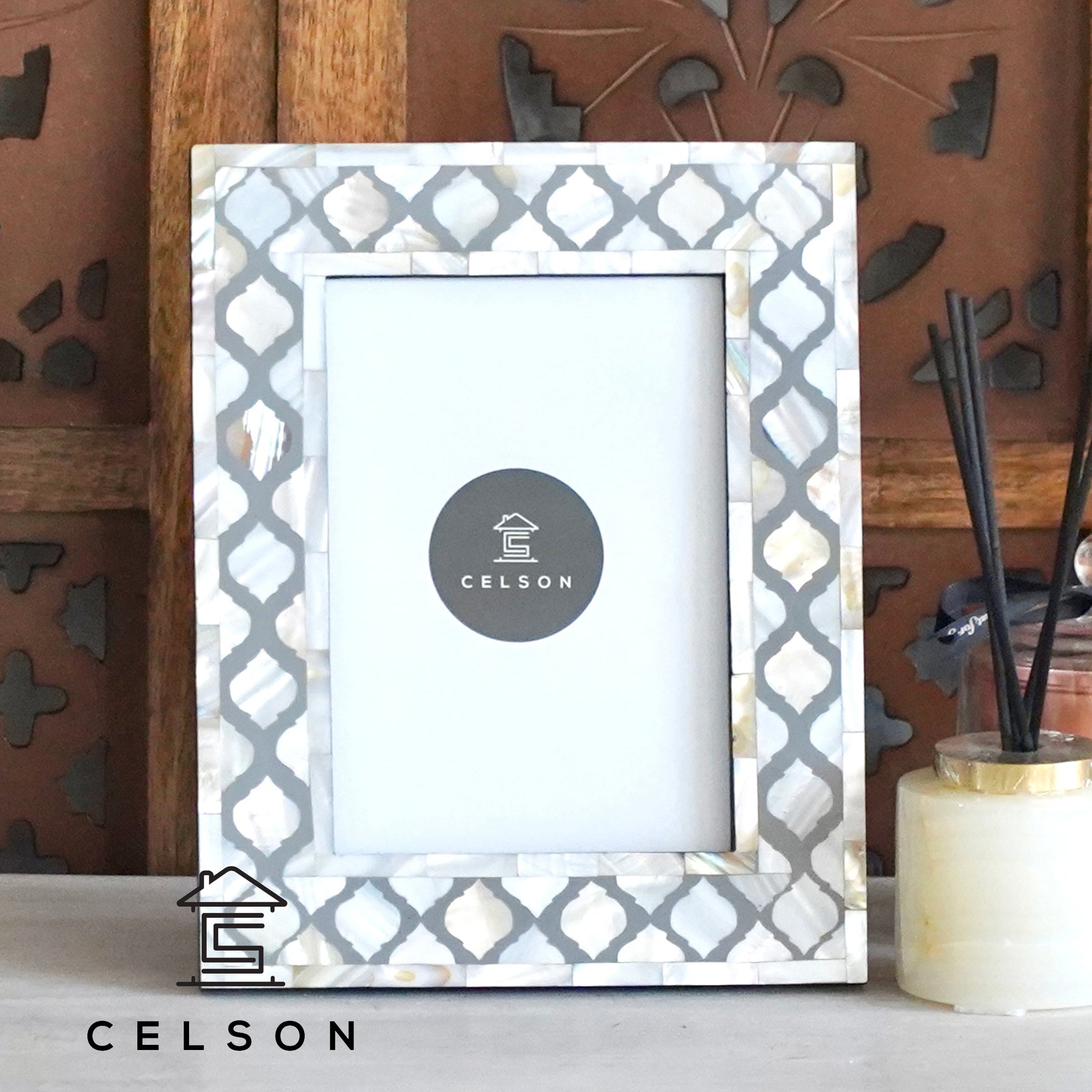 Harley Mother of Pearl Inlay Photo Frame