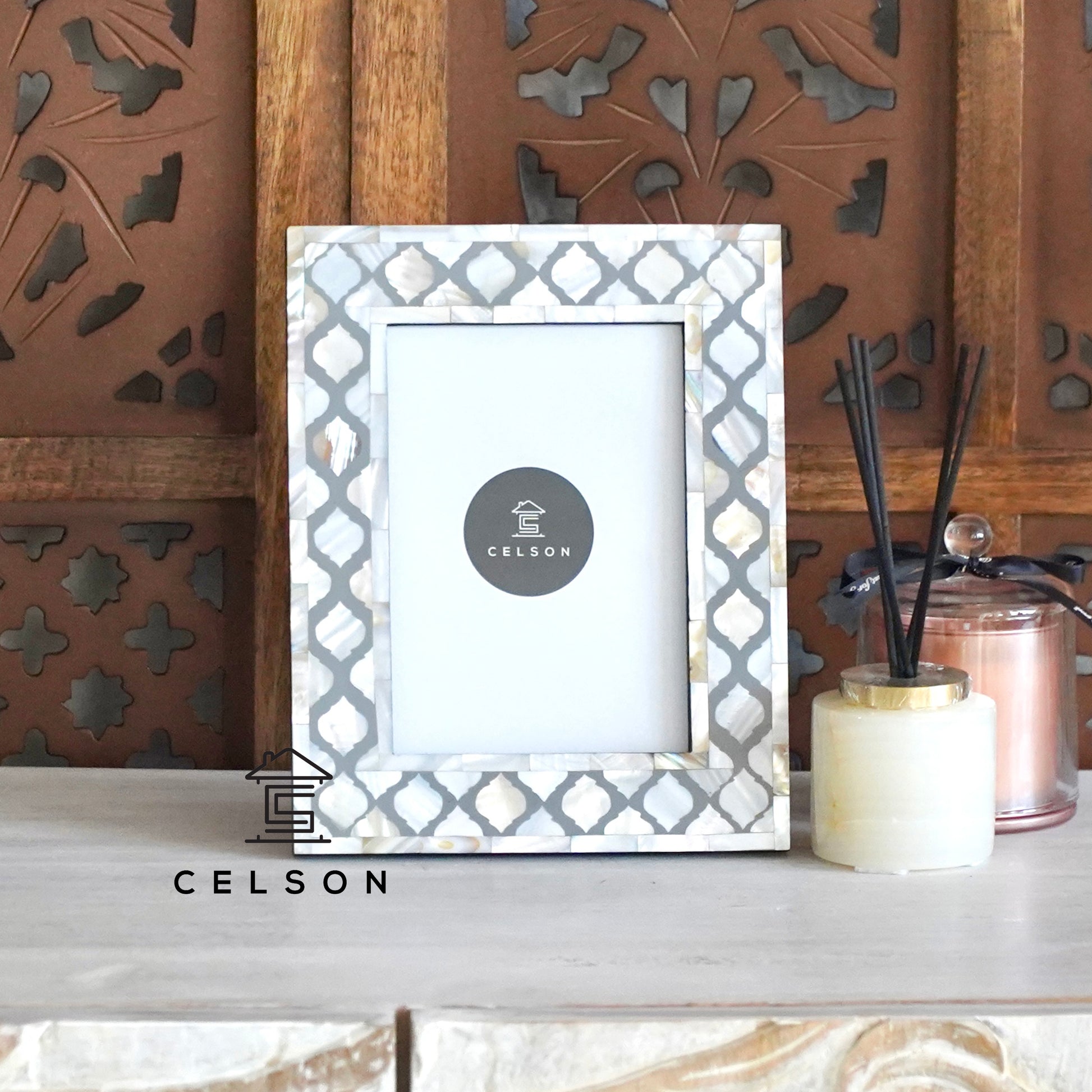 Harley Mother of Pearl Inlay Photo Frame