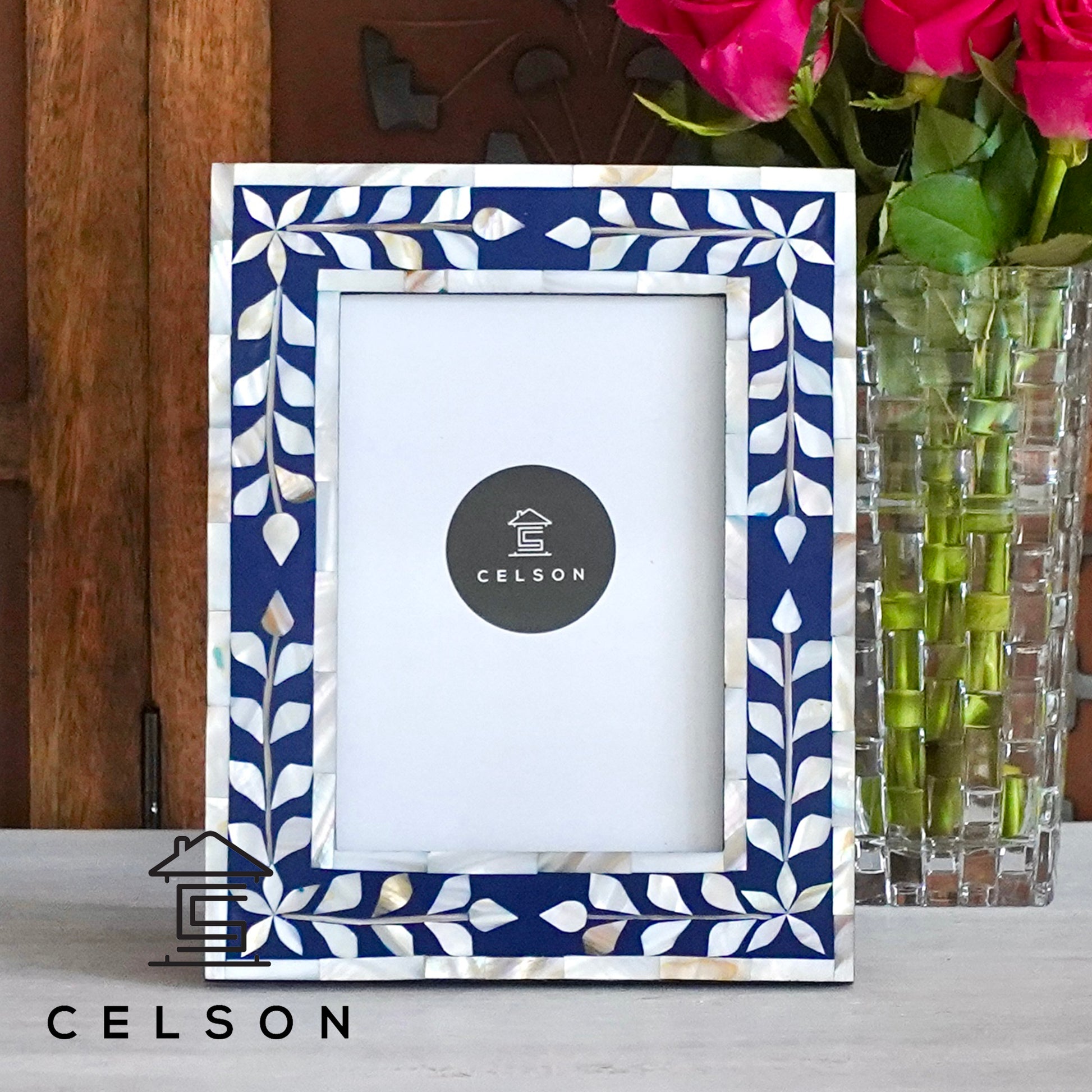 Dino Mother of Pearl Inlay Photo Frame