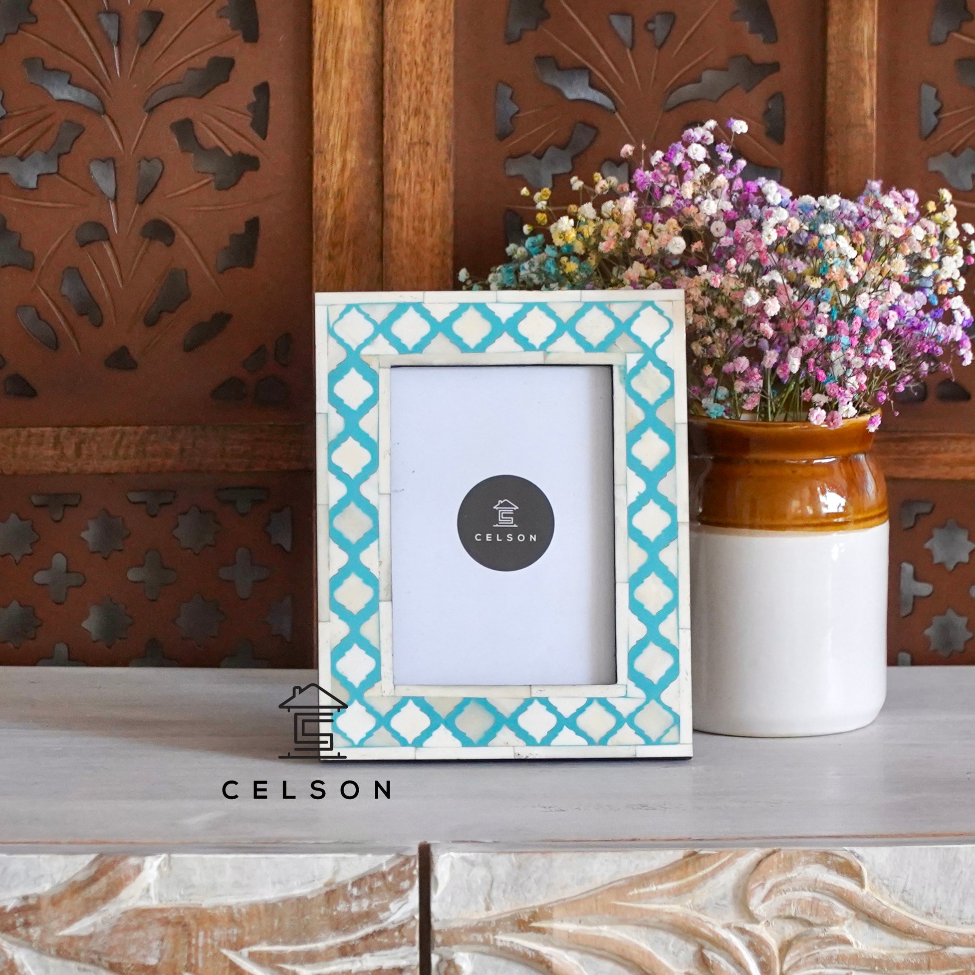 Liza Bone Inlay Photo Frame