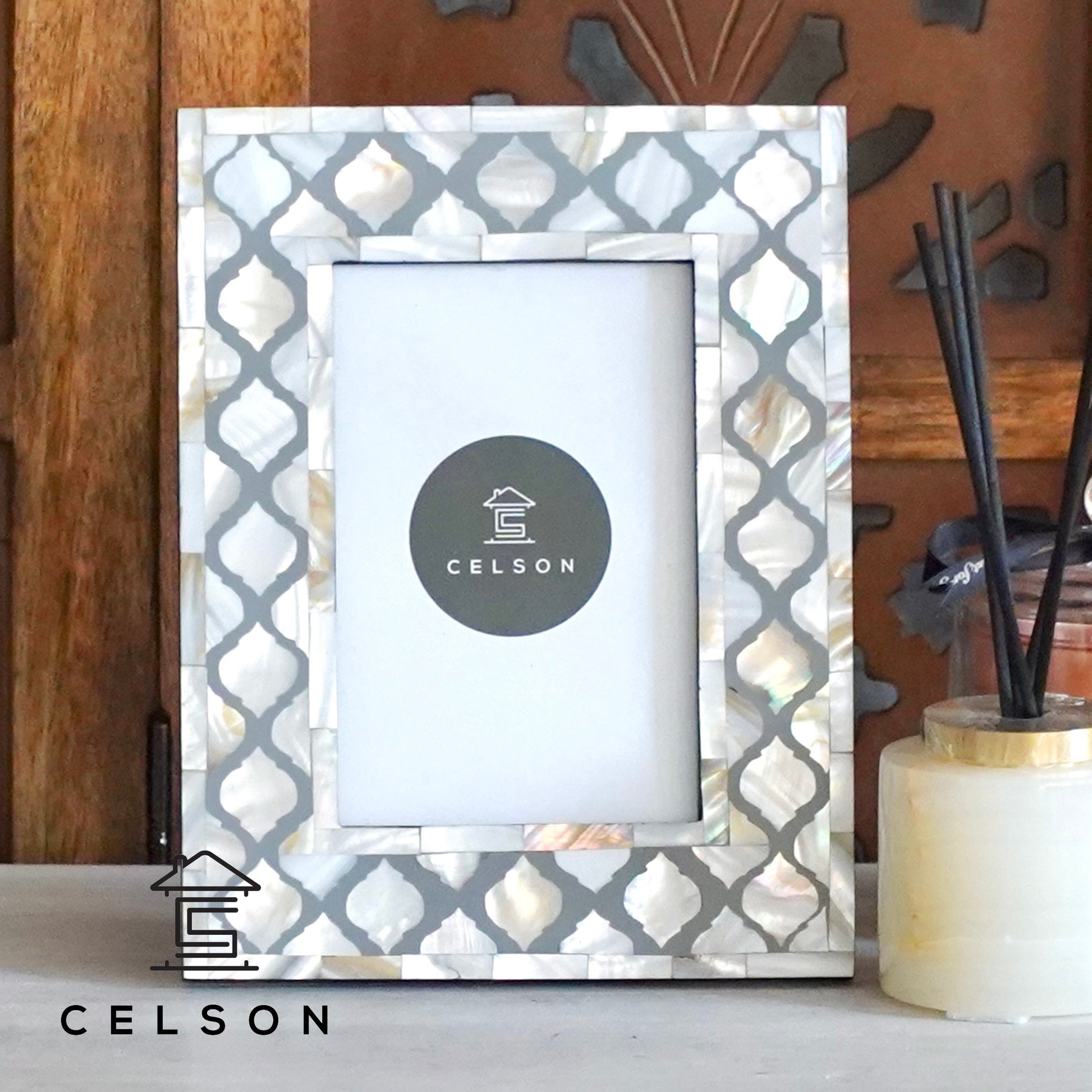 Harley Mother of Pearl Inlay Photo Frame