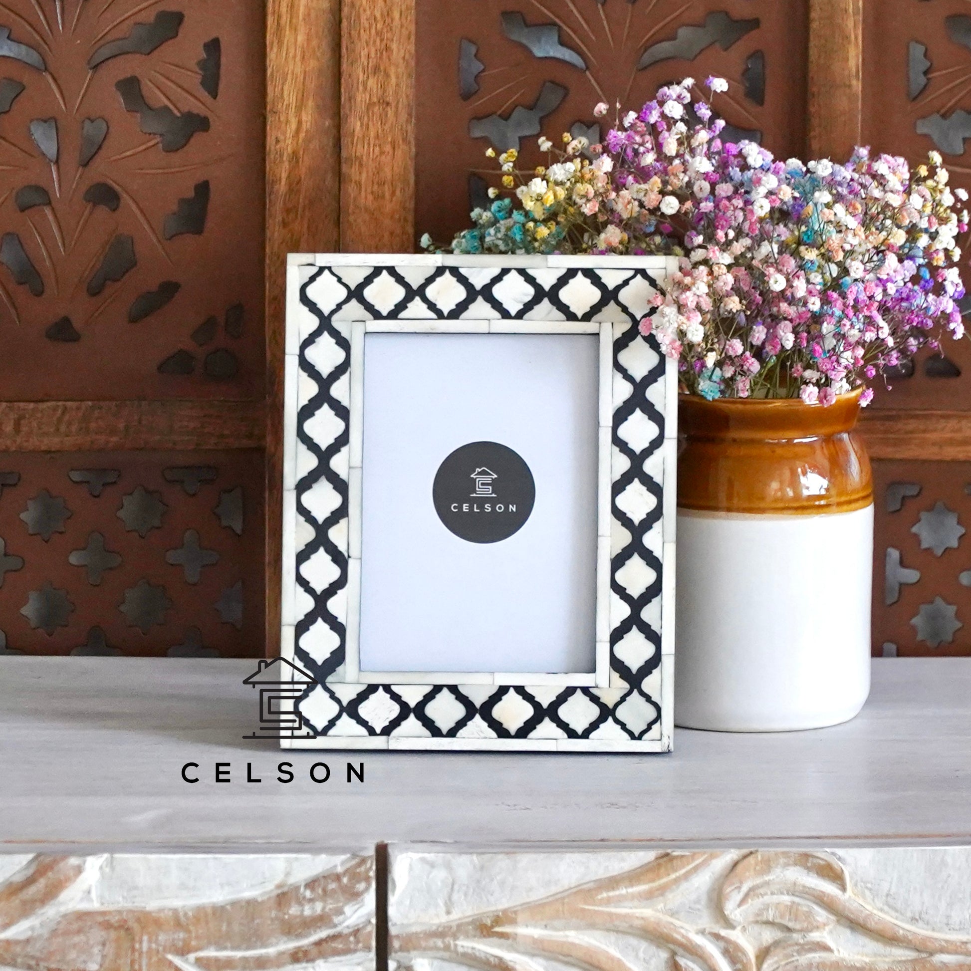 Nina Bone Inlay Photo Frame