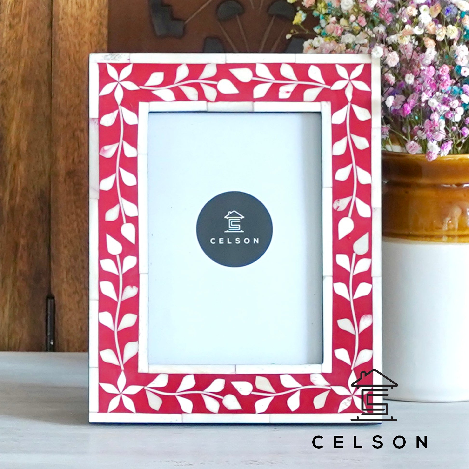 Nia Bone Inlay Photo Frame