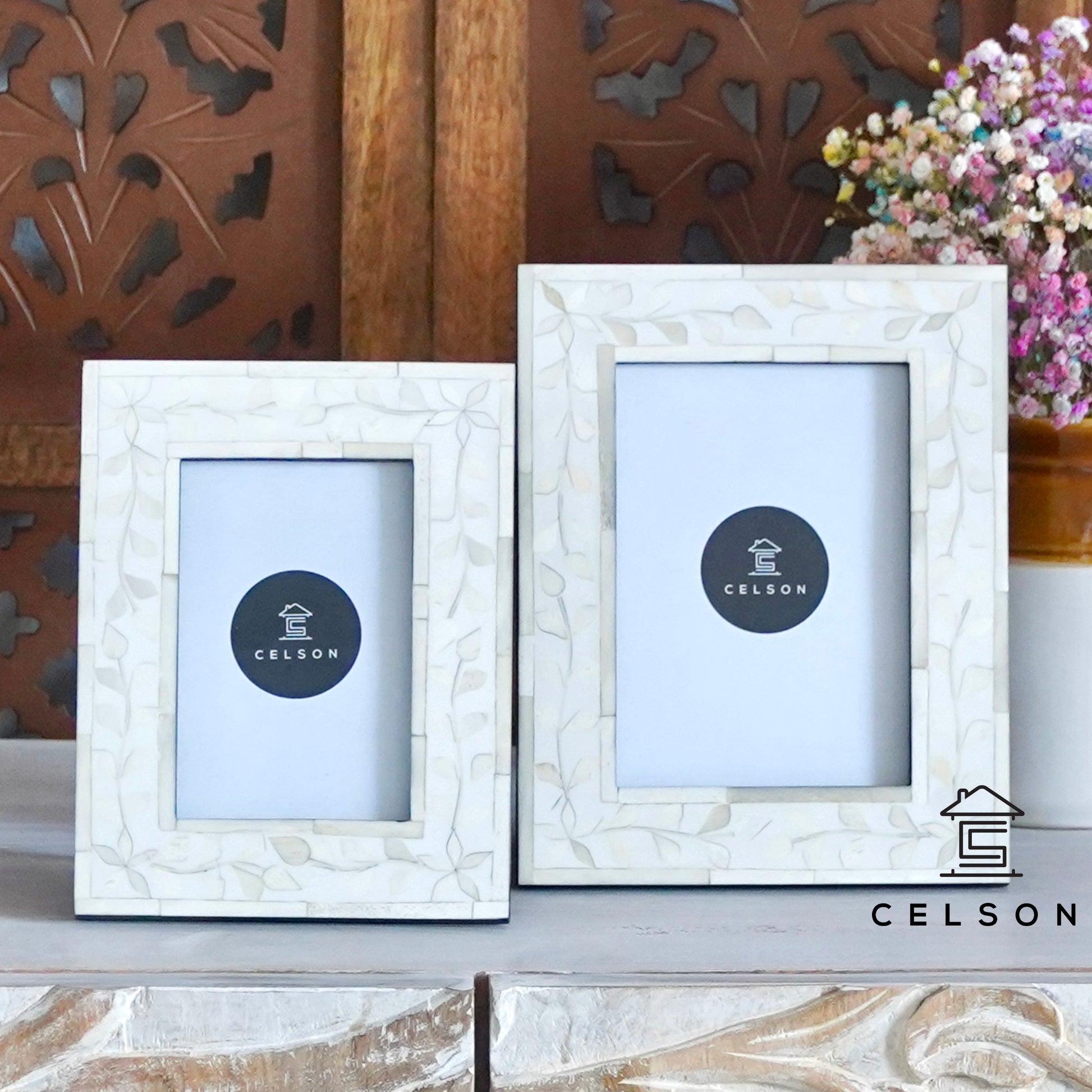 Sheena Bone Inlay Photo Frame