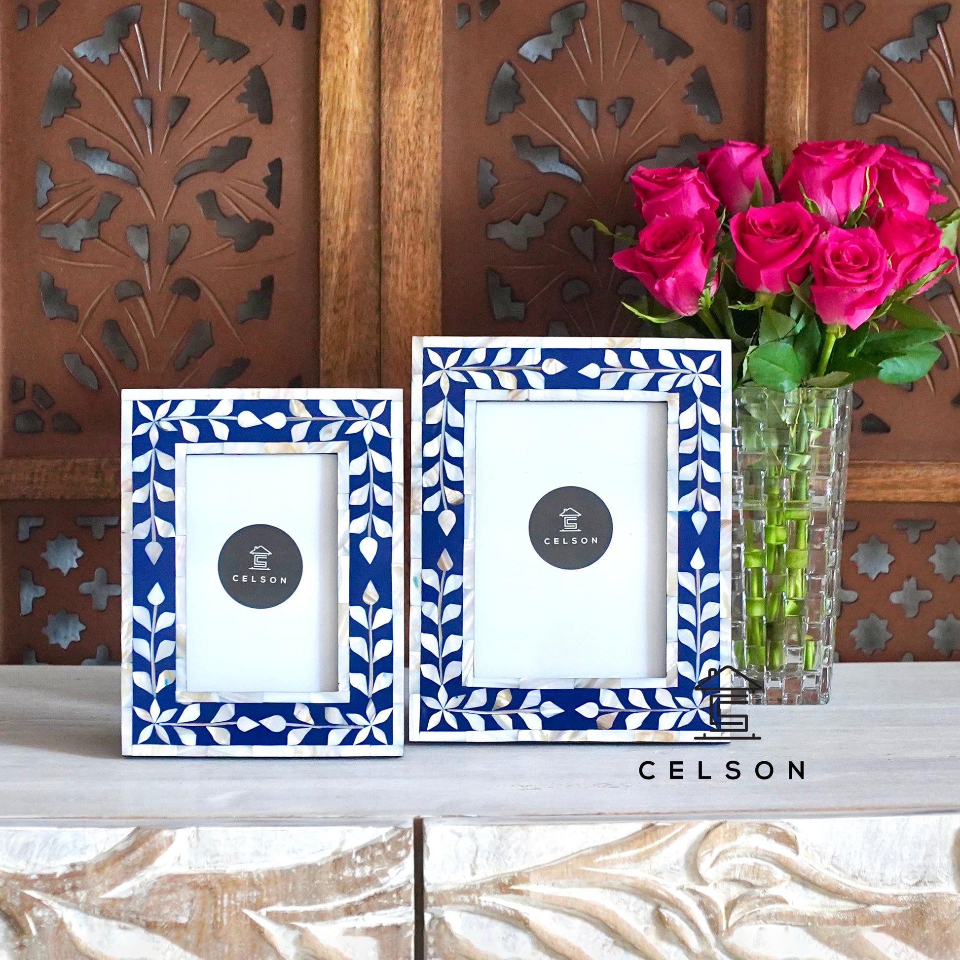 Dino Mother of Pearl Inlay Photo Frame