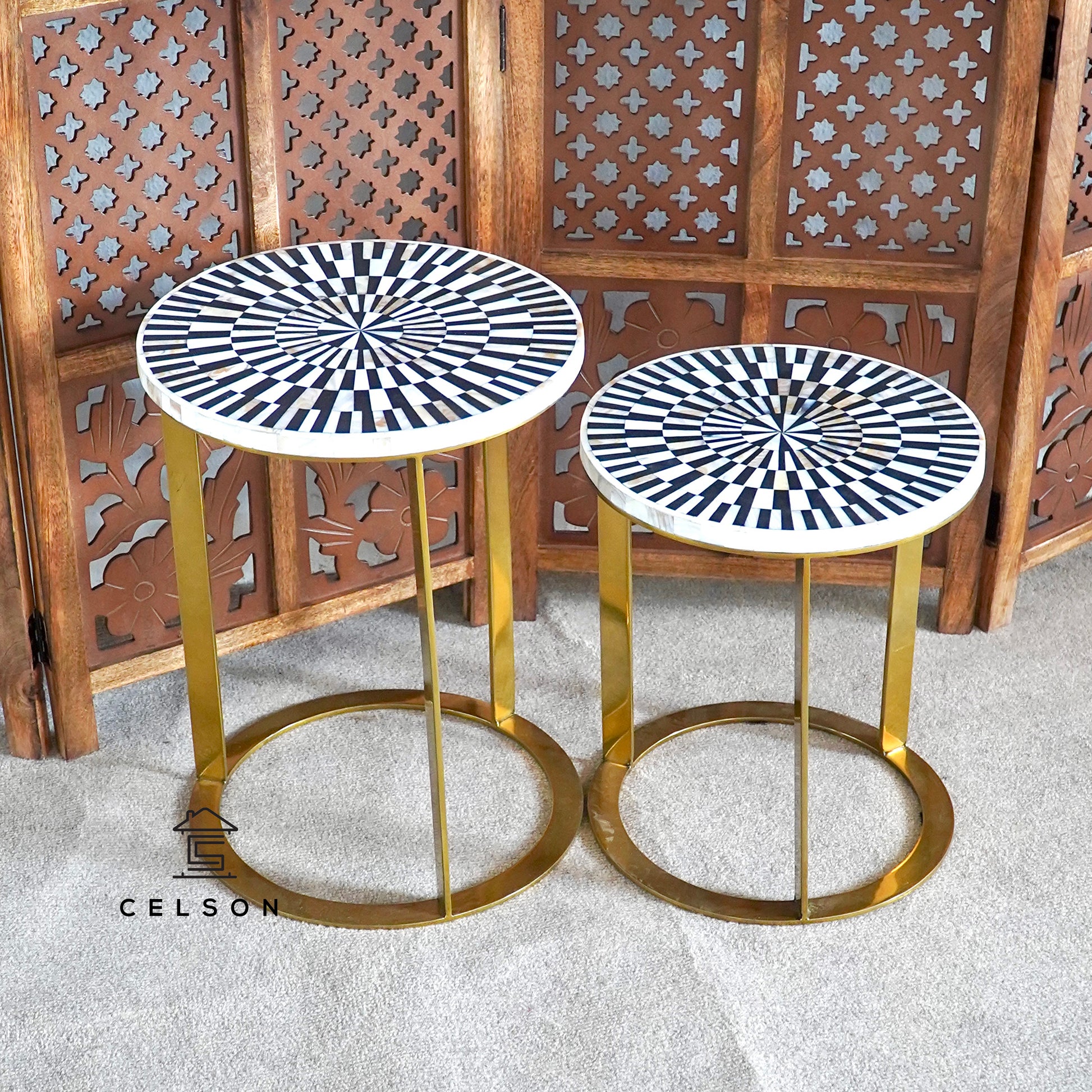 Jack Mother of Pearl Inlay Side Table