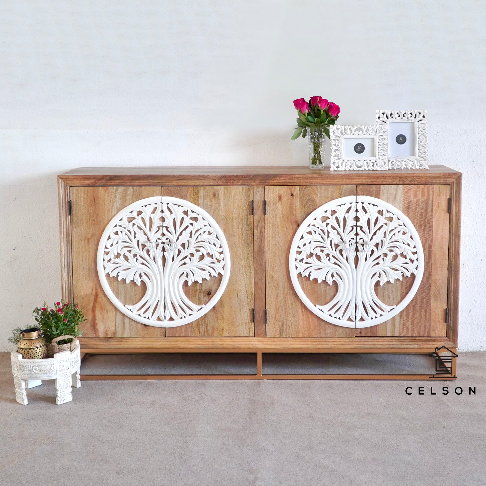 Laura Hand Card Wooden Sideboard