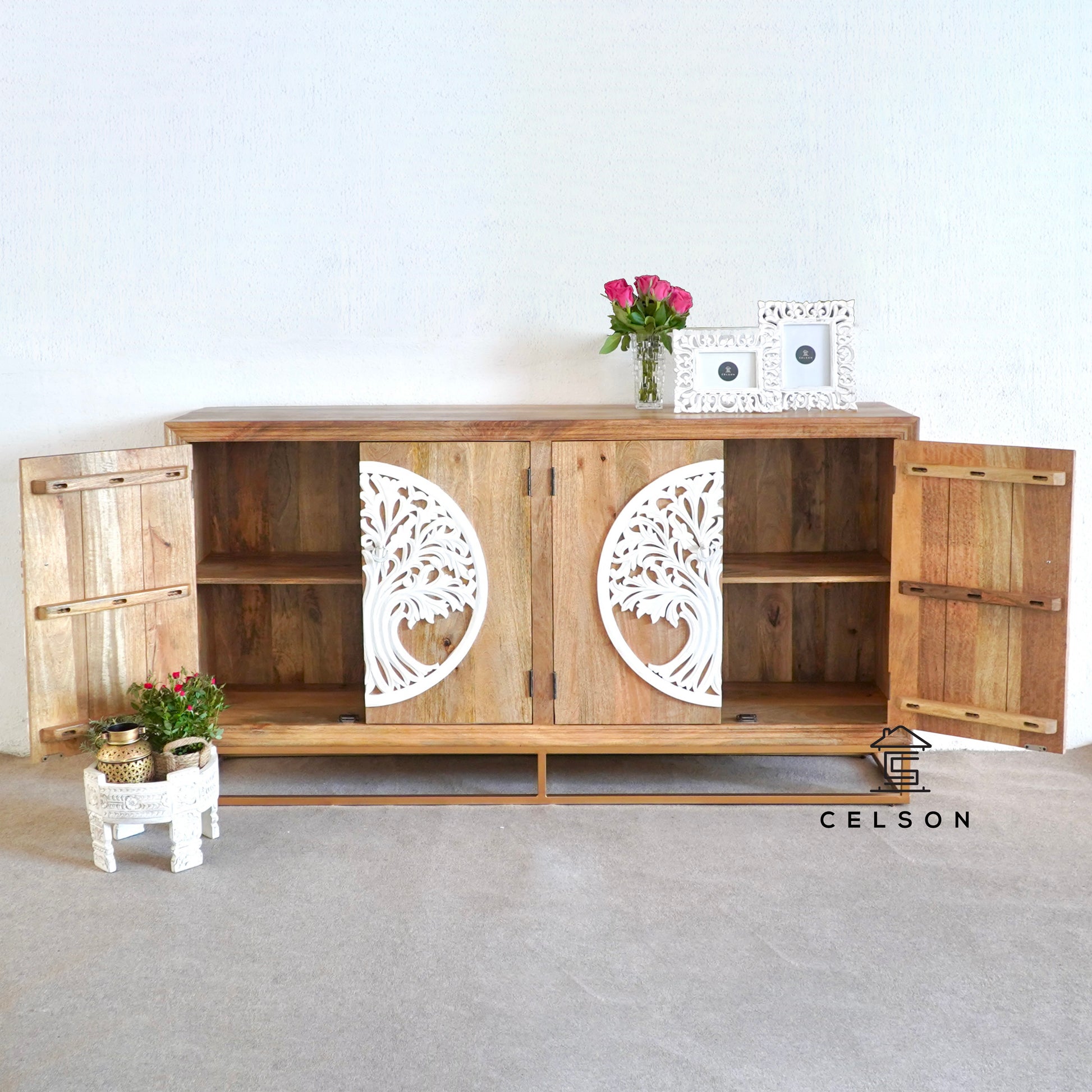 Laura Hand Card Wooden Sideboard