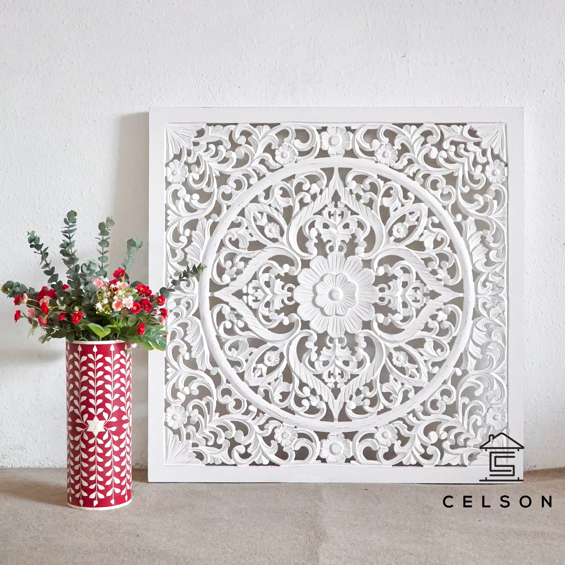 Siggy Hand Carved Wall Panel