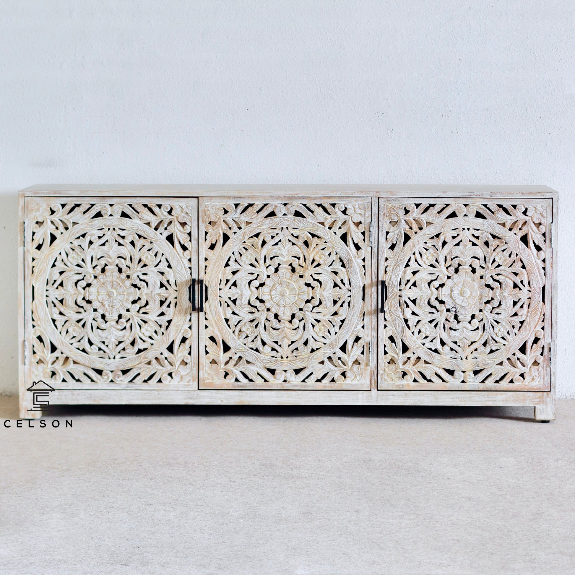 David Wooden Carved TV Cabinet