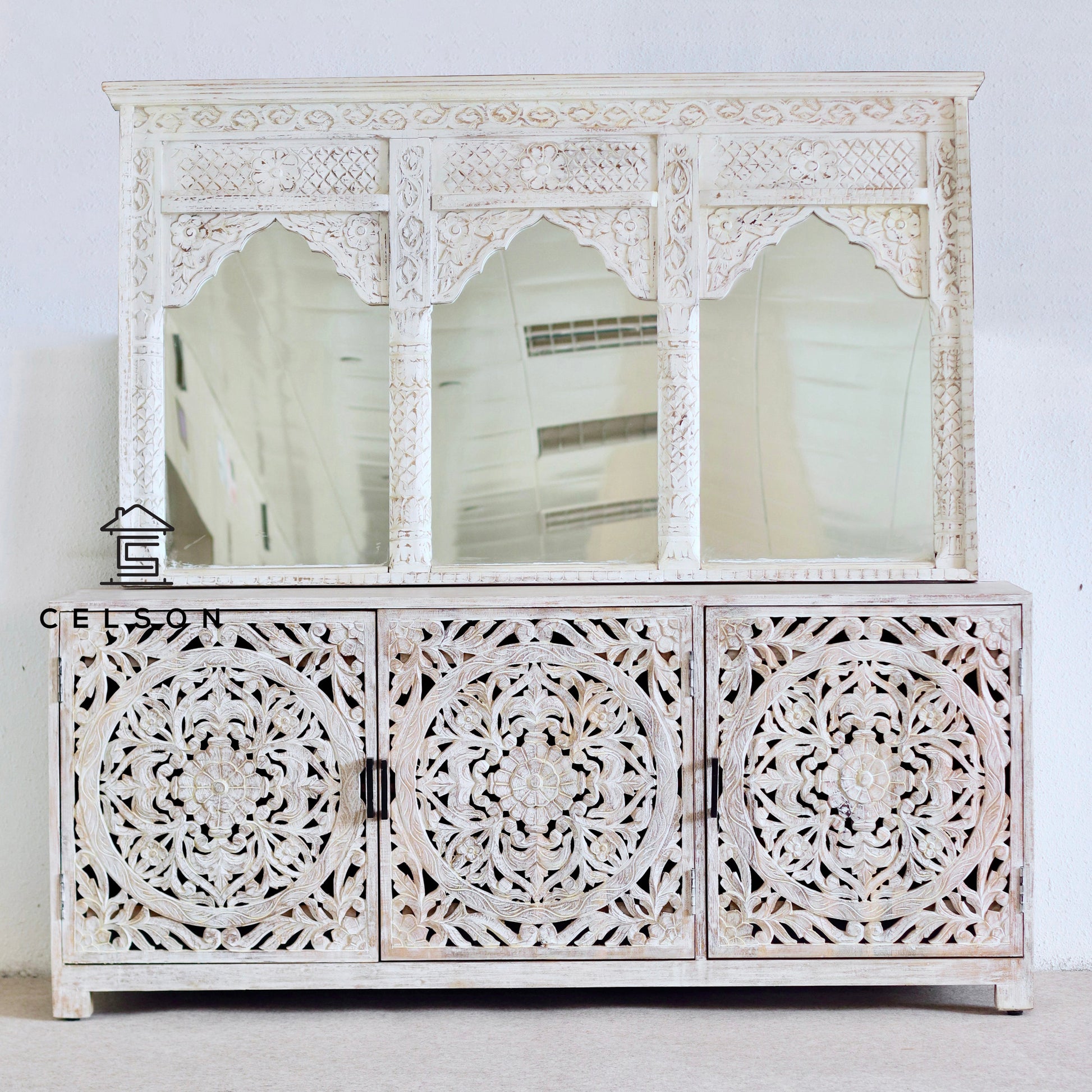 David Wooden Carved TV Cabinet