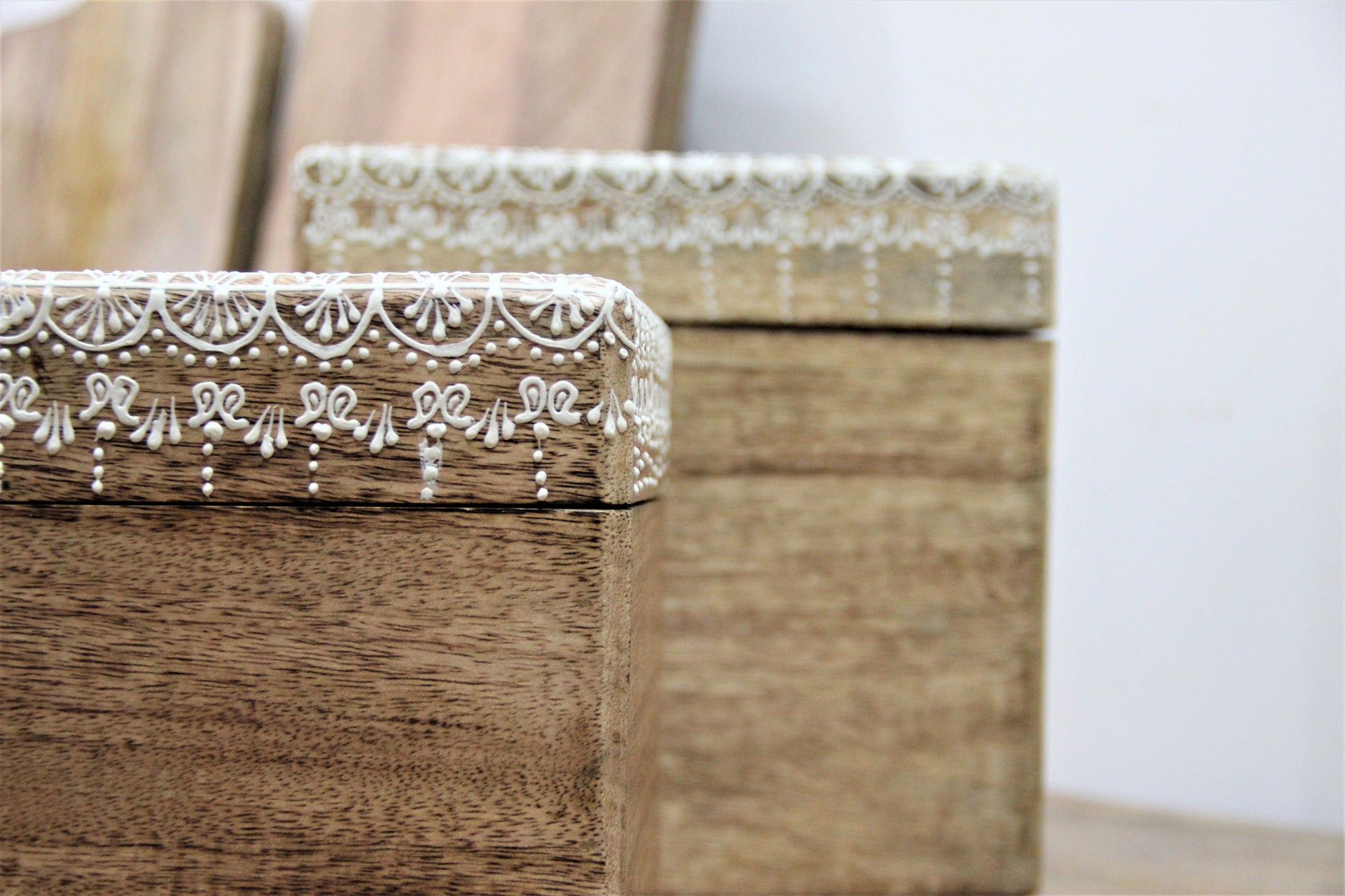 Megan Wooden Hand Painted Storage Box