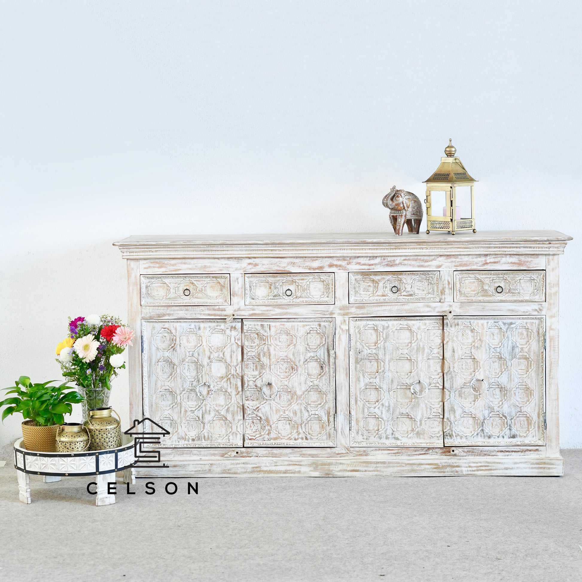 Rosa Carved Wooden SideBoard