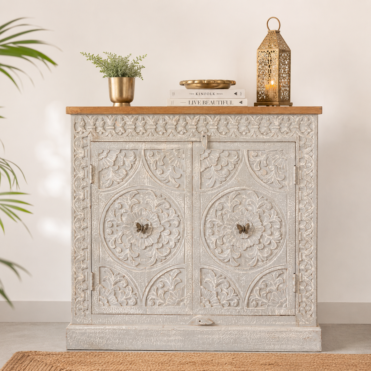 Paanki Carved Wooden Cabinet