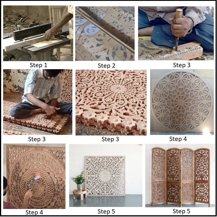 Lisa B Carved Wall Panel