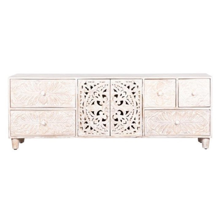 Amor Hand Carved Wooden TV Cabinet