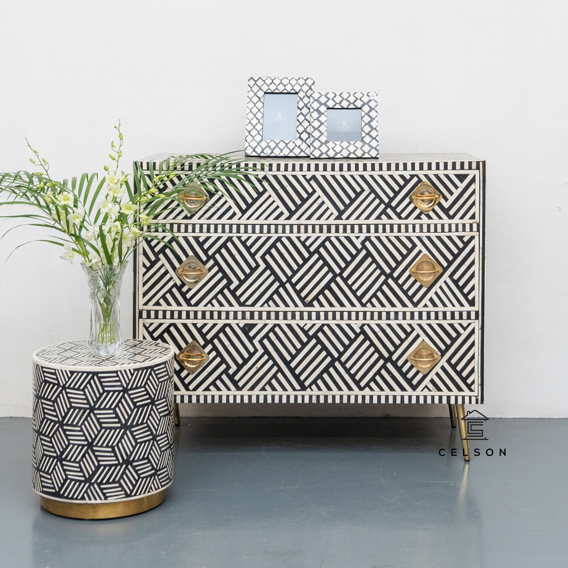 Harper Bone Inlay Chest of Drawer