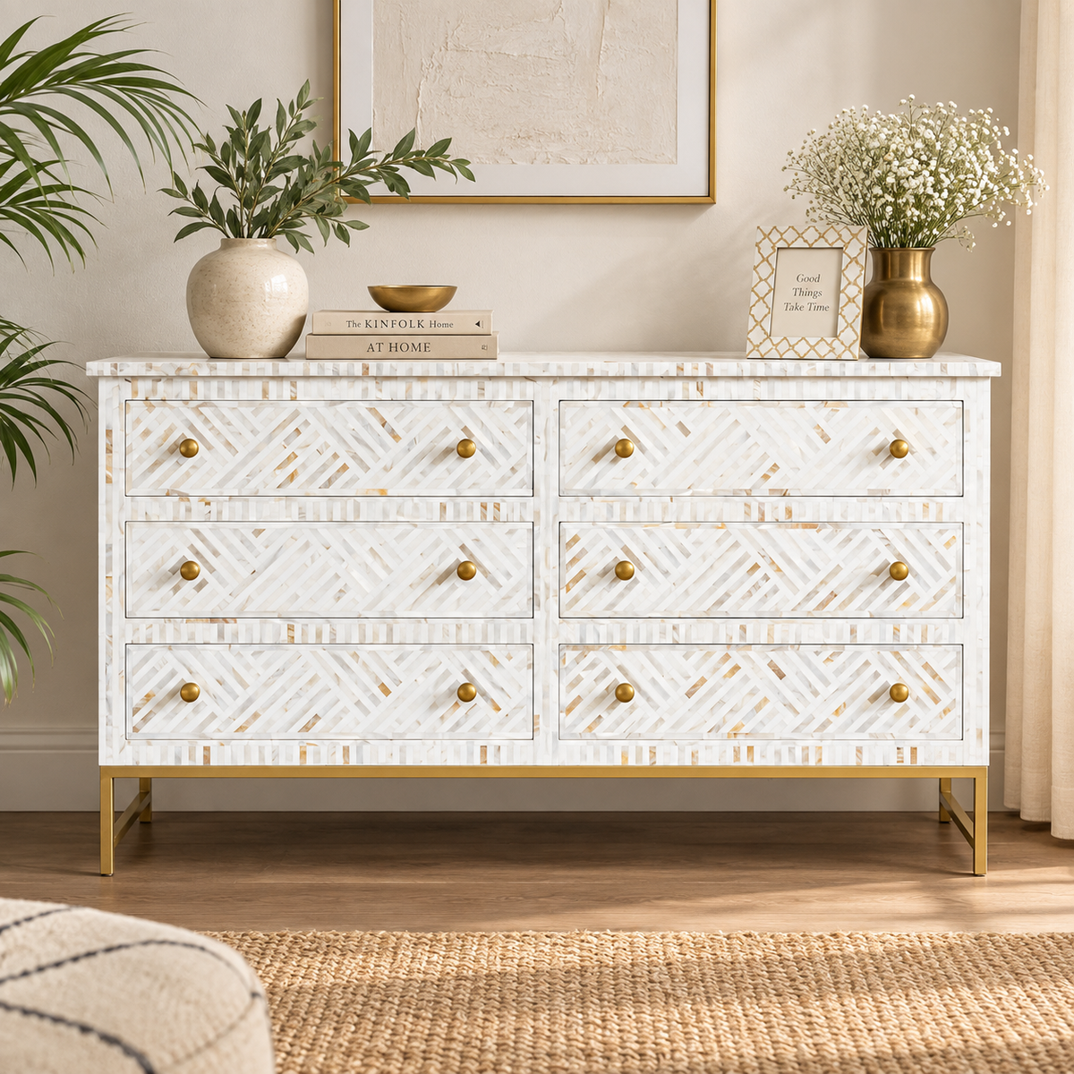 Gabi Mother of Pearl Inlay Dresser
