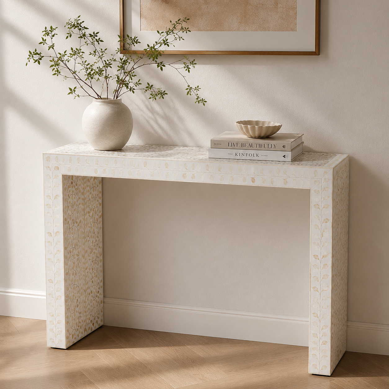 Alba MOP Inlay Console Table