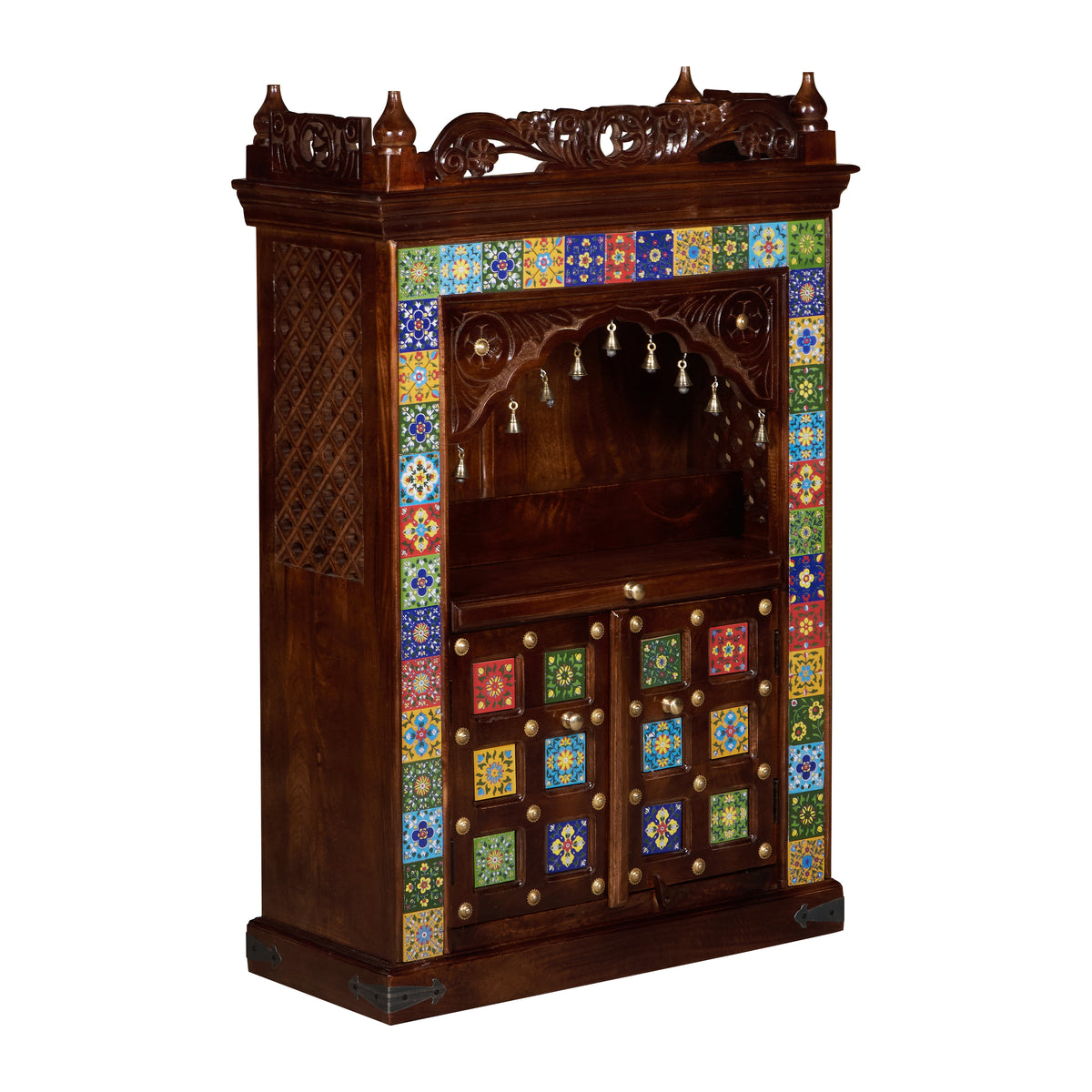 Nandan Hand Carved Wooden Mandir