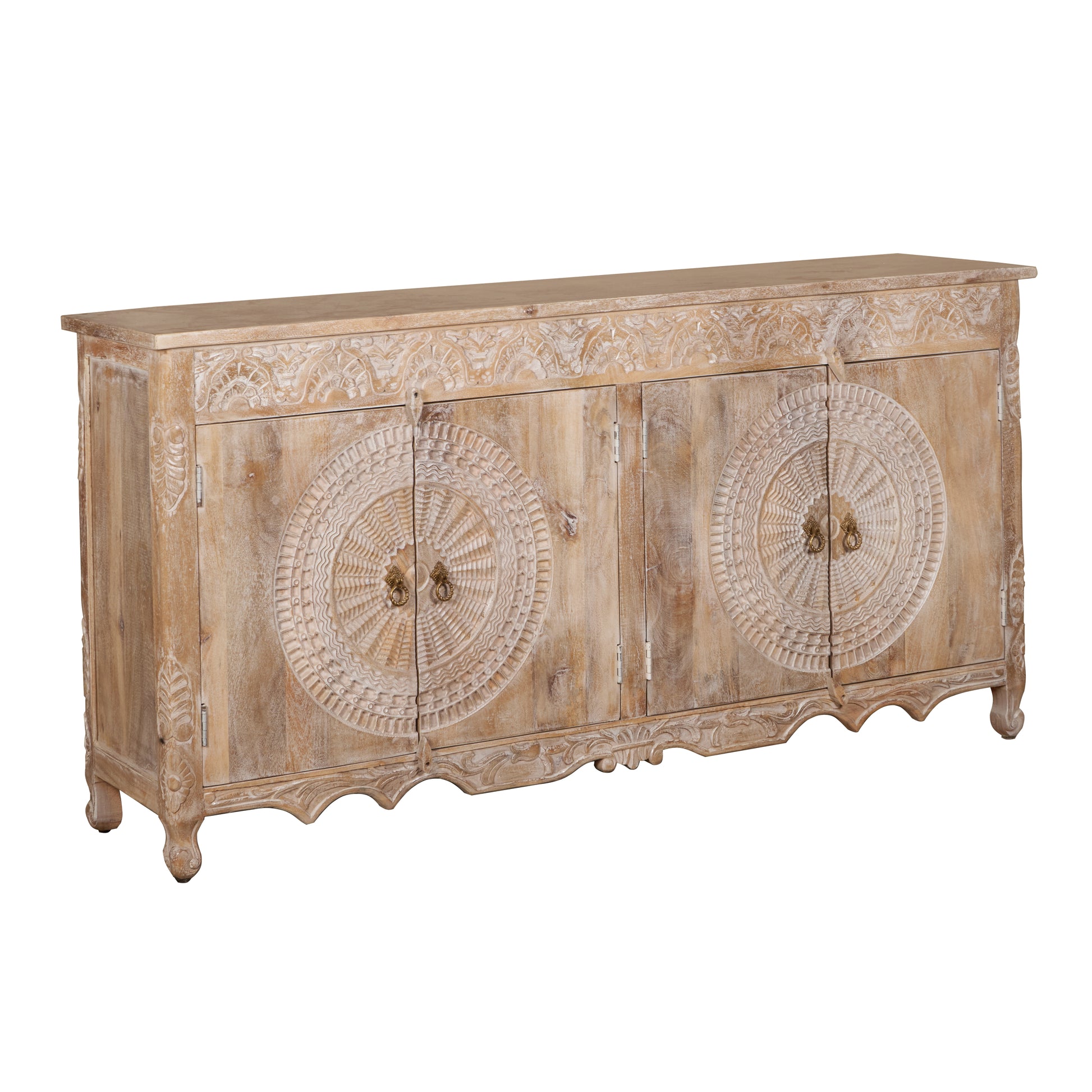 Rose Wooden Carved Chest
