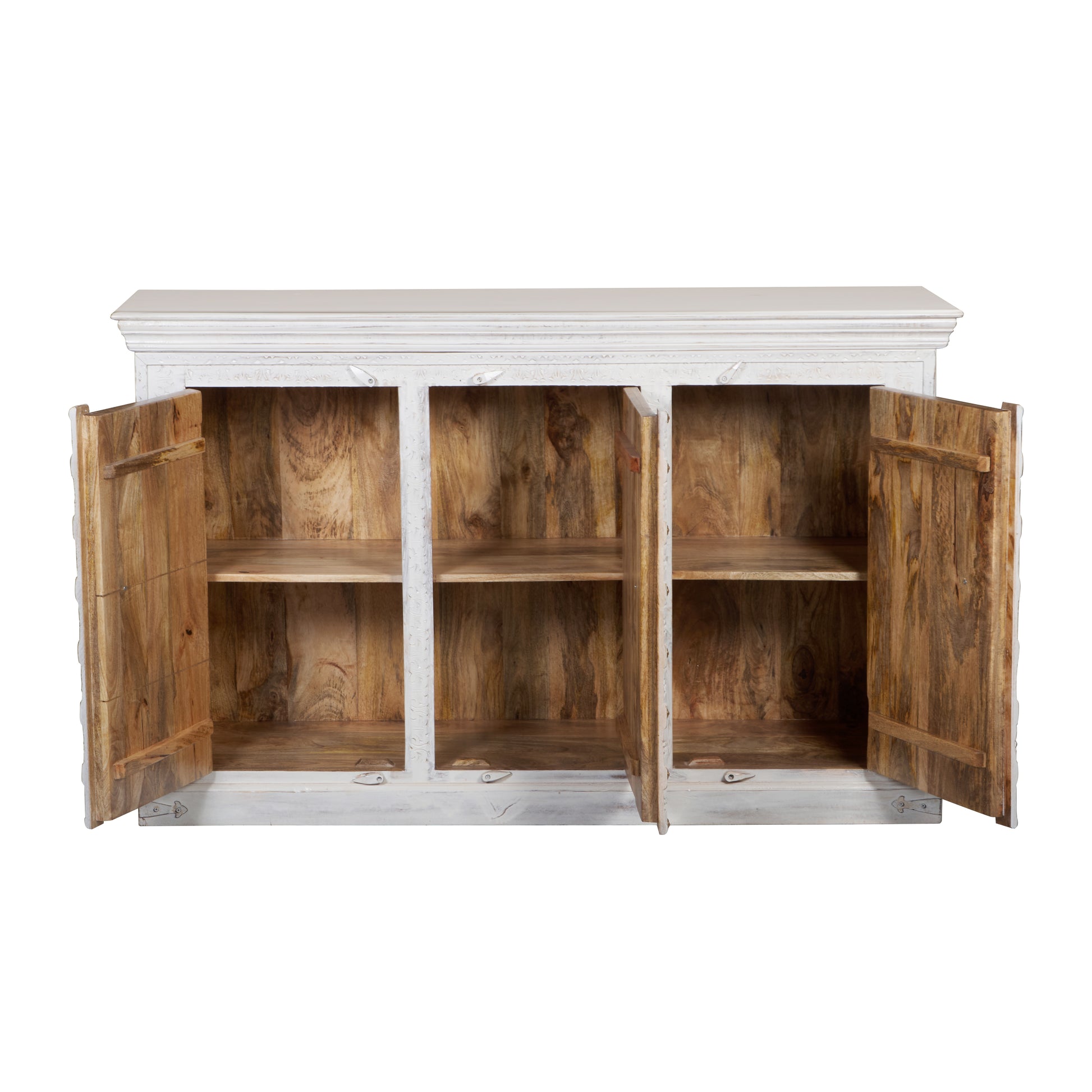 Aslaug Hand Carved Wooden Sideboard