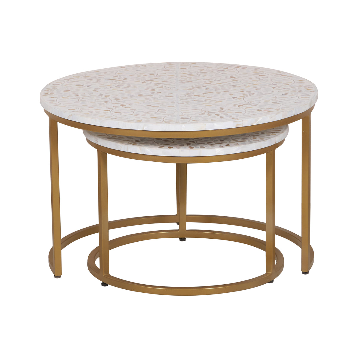 Lark Mother of Pearl Inlay Nesting Coffee Table