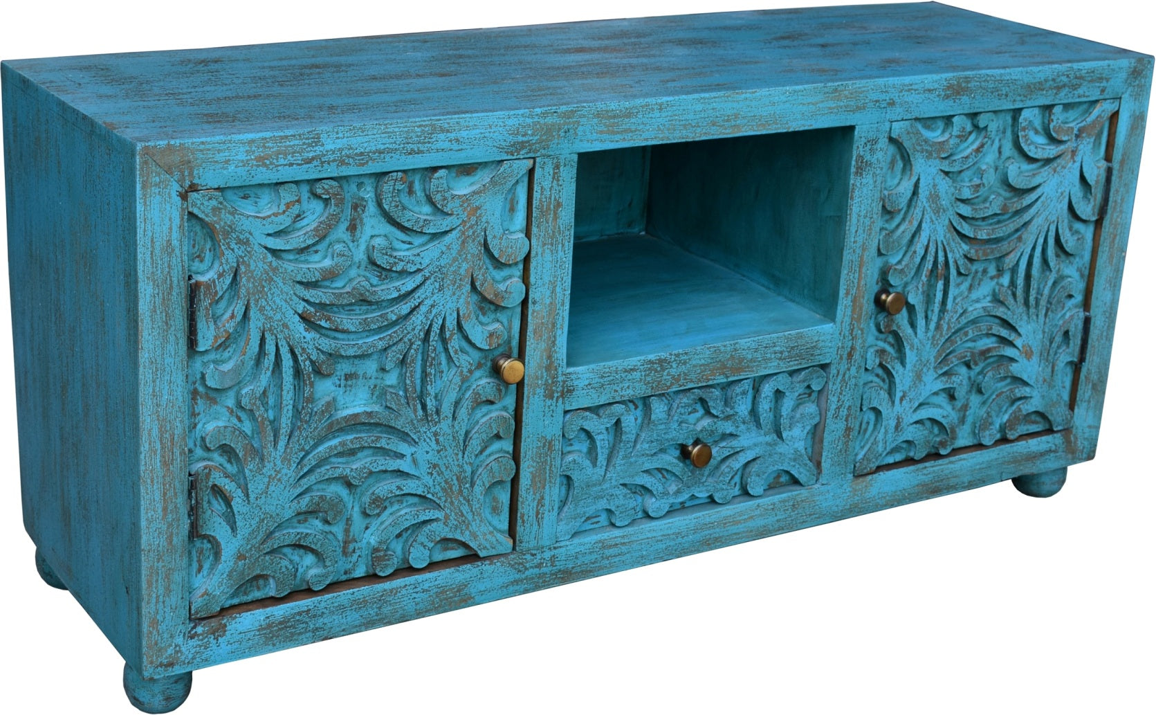 Dutton Wooden Hand Carved TV Cabinet