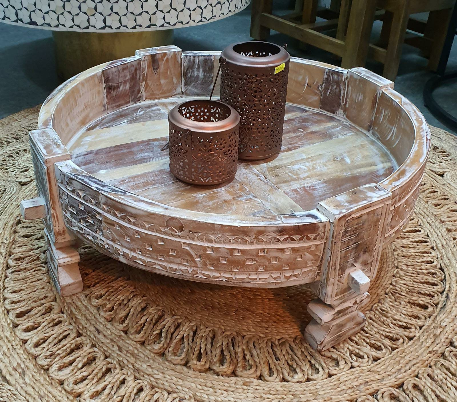 Cabell Carved Chakki Table