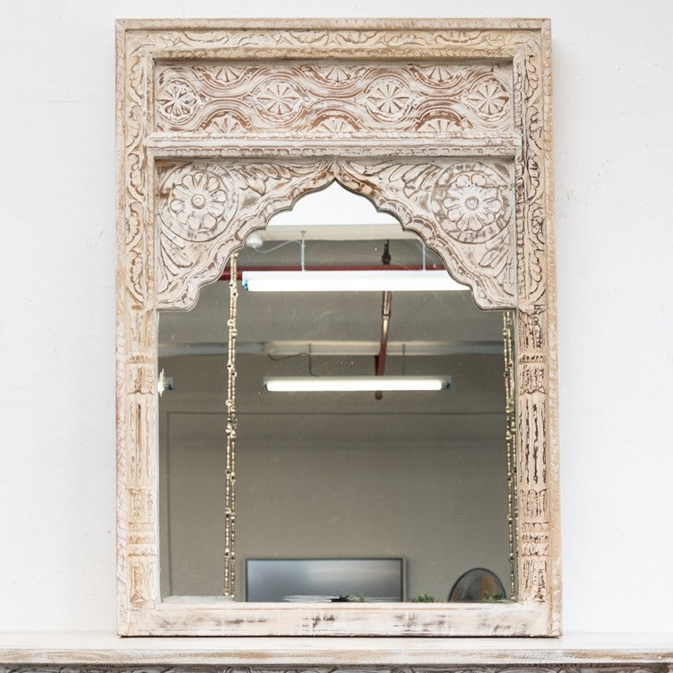 Mohan Hand Carved Wooden Mirror