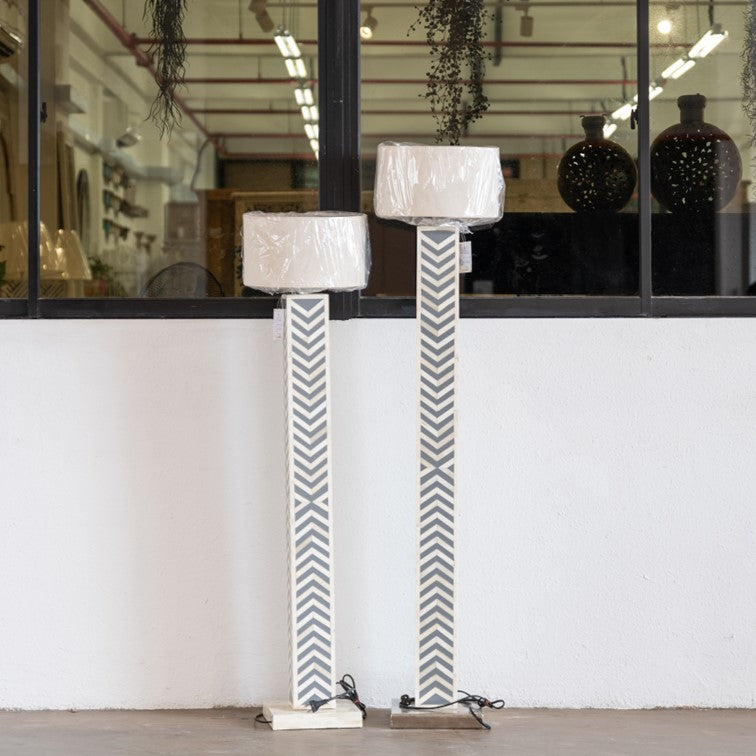 Rima Bone Inlay Floor Lamp