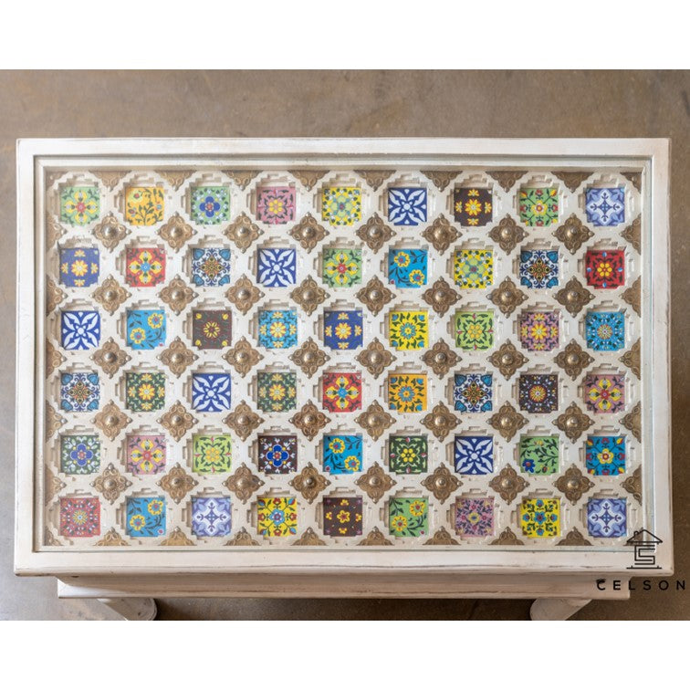 Sai Carved Tile Coffee Table