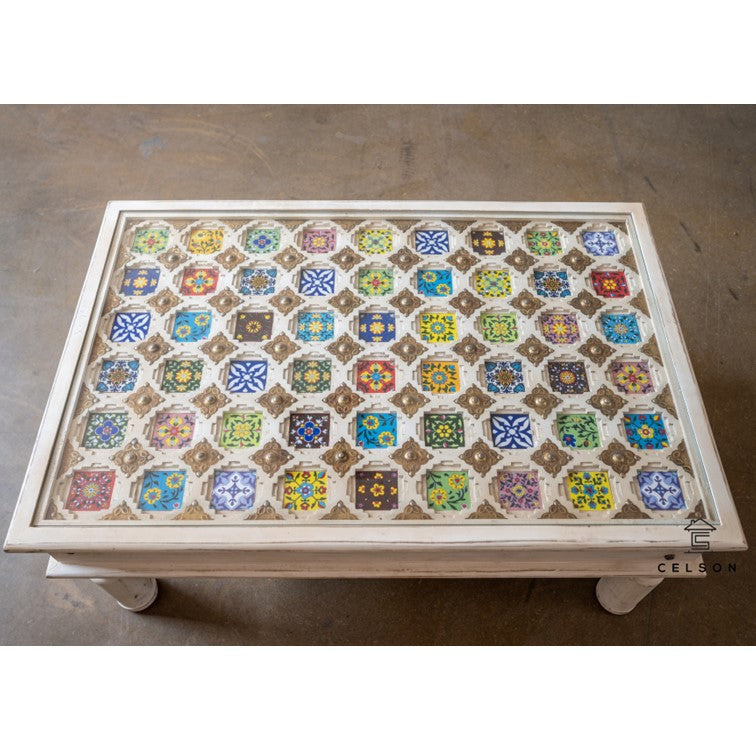 Sai Carved Tile Coffee Table
