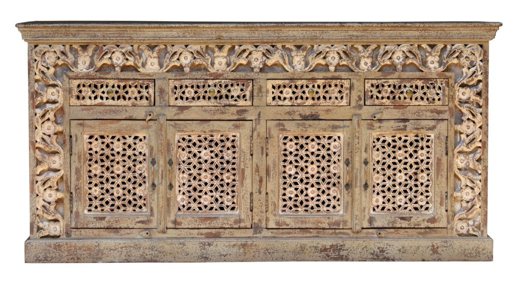 Rowan Hand Carved Side Board