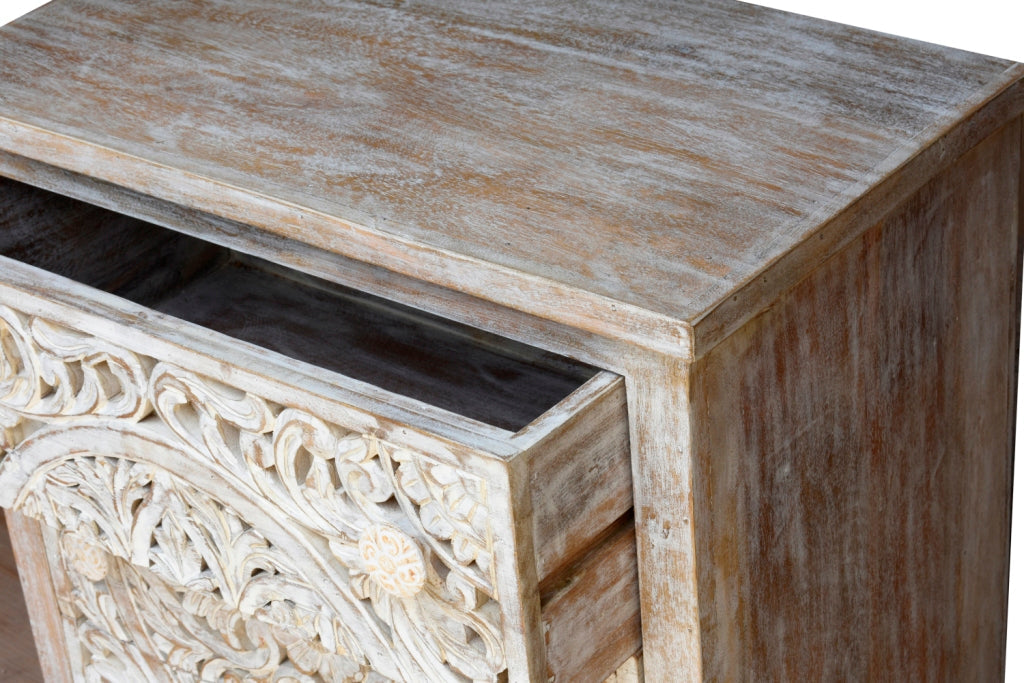 Hanna Carved Wooden Chest of Drawer
