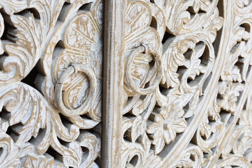 Fella Hand Carved Wooden Shoe Cabinet