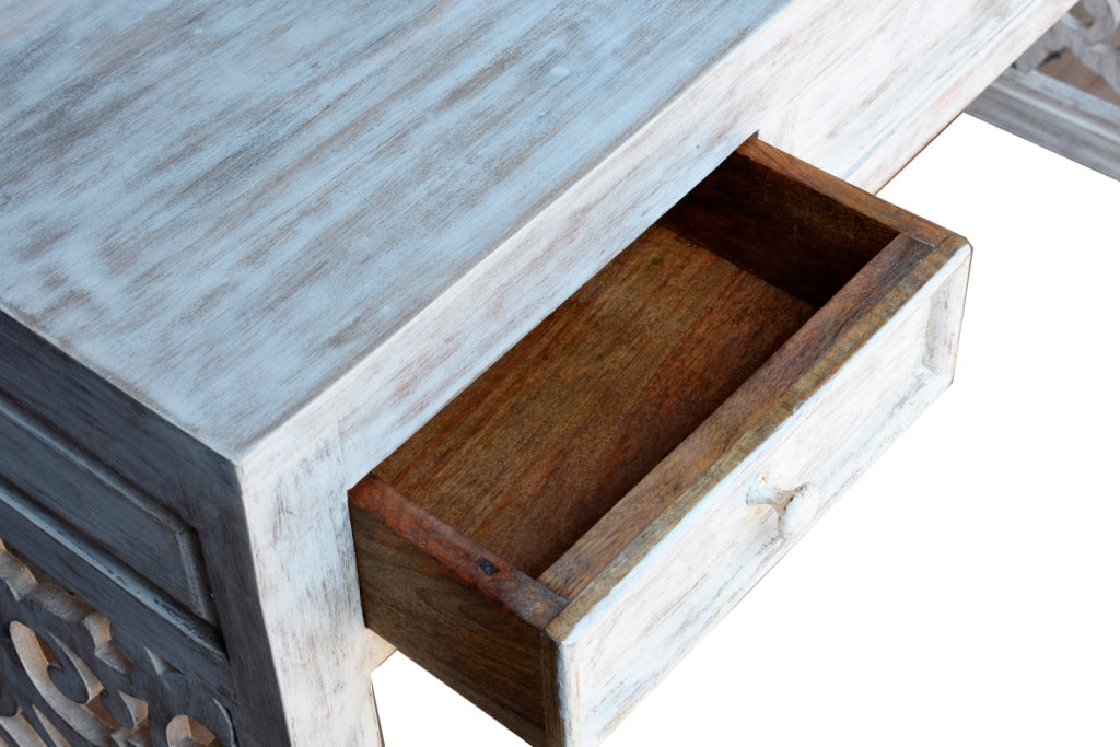 Haley Wooden Hand Carved Study Table