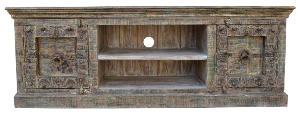 Morfogen Hand Carved Wooden TV Cabinet